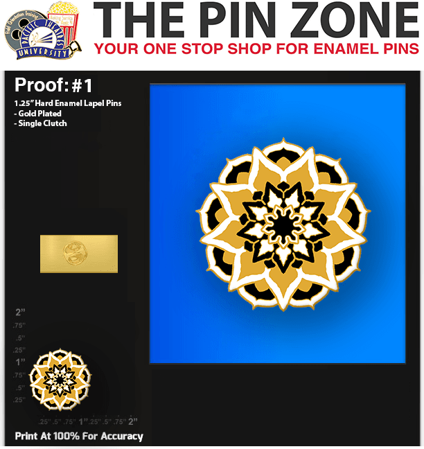 100 “Gabriel” LAPEL PINS PROOF #1