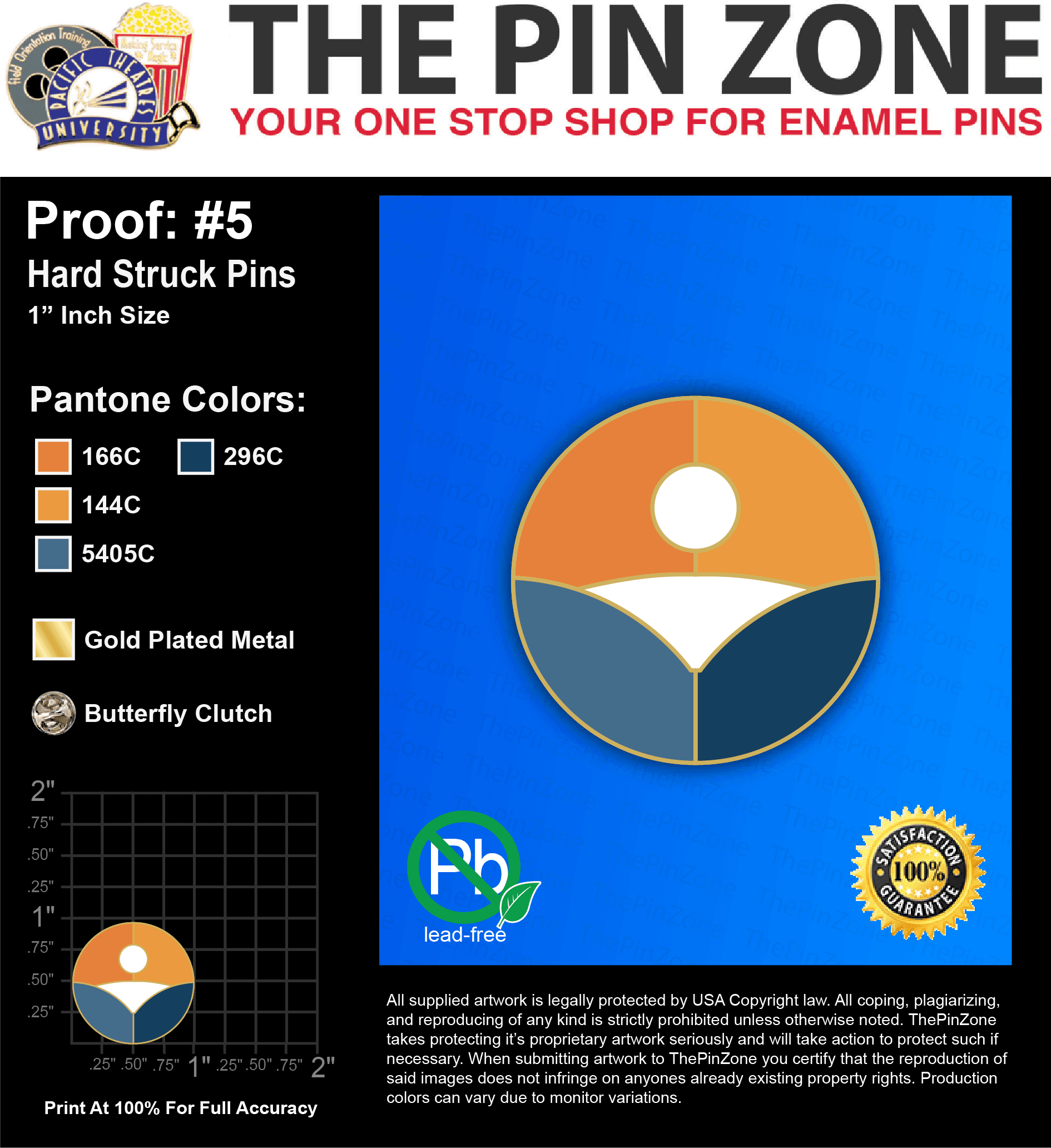 500 “DEBORAH S” LAPEL PINS: PROOF #5