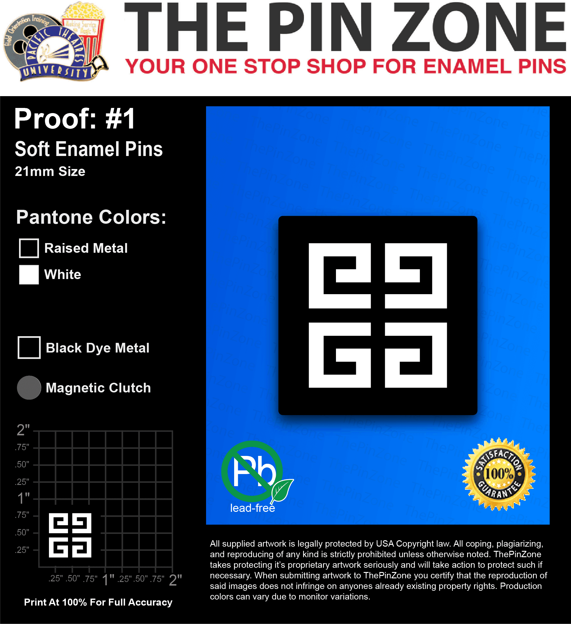 1750 “IVYA 4G” LAPEL PINS: PROOF #1