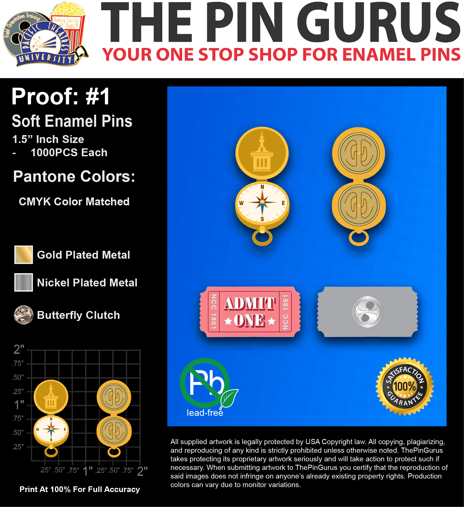 2000 “ASHLEY D” LAPEL PINS: PROOF #1