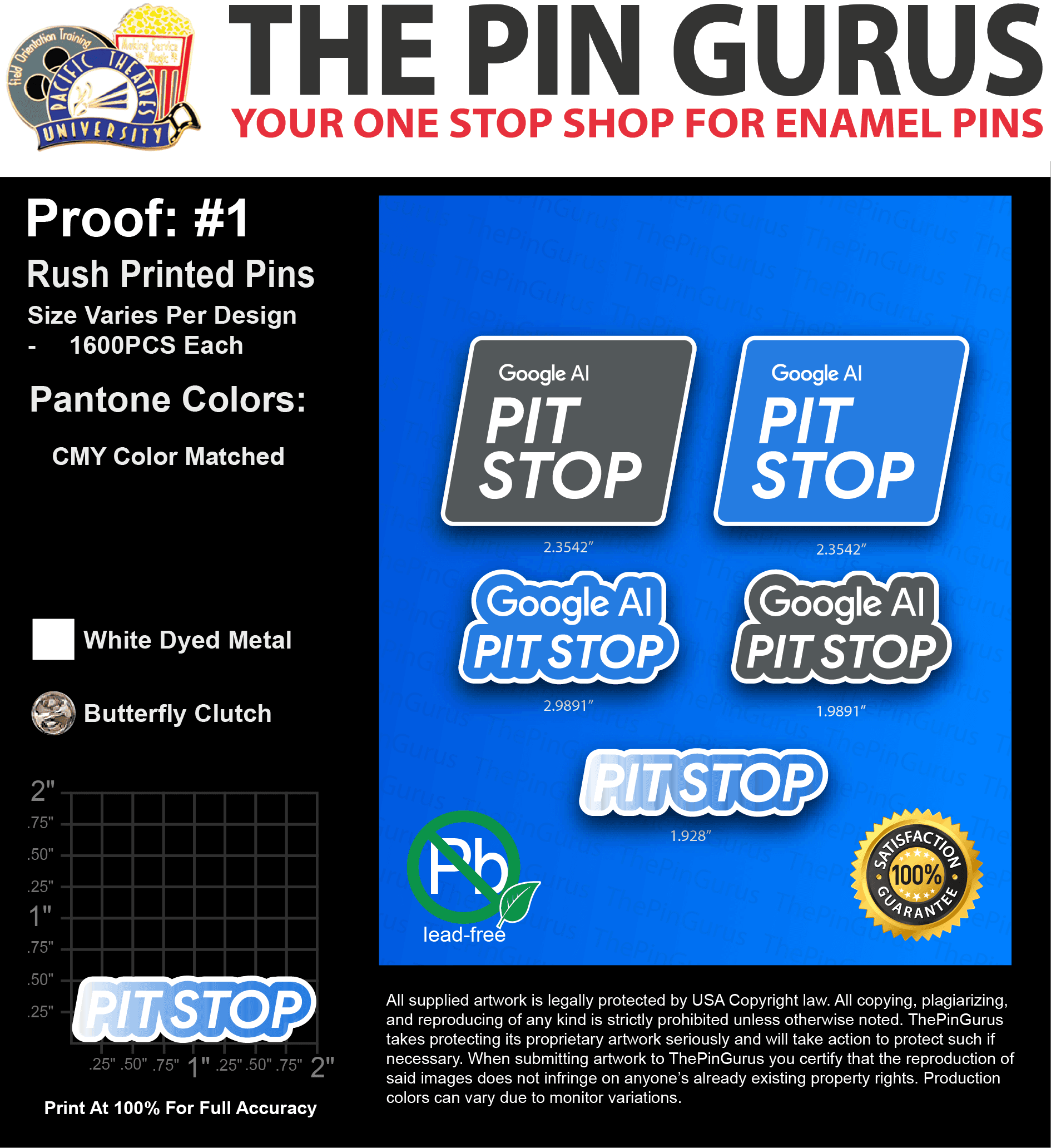 8000 “HAIDEN H” LAPEL PINS: PROOF #1 2/2