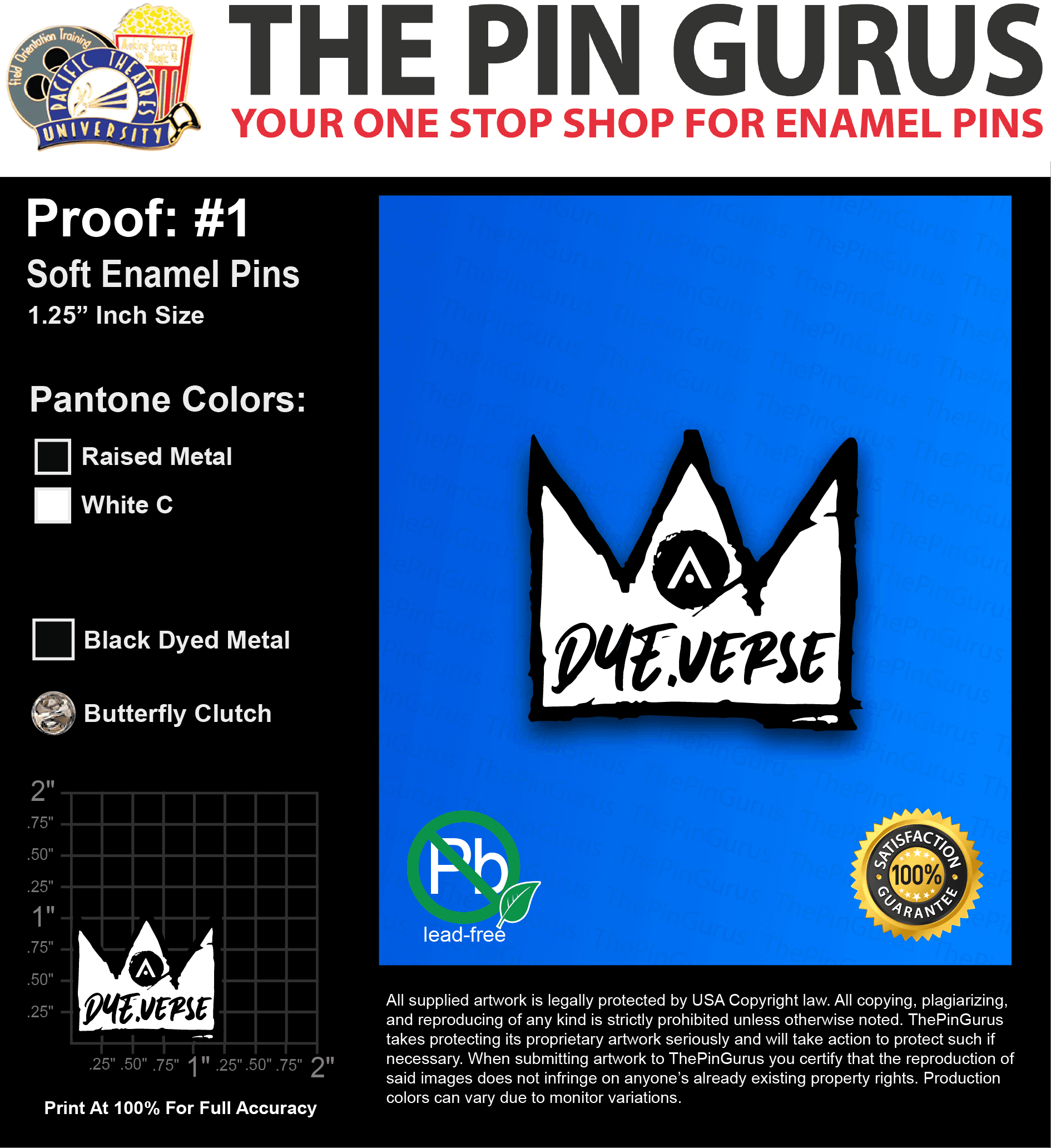 60 “HEGGY G” LAPEL PINS: PROOF #1