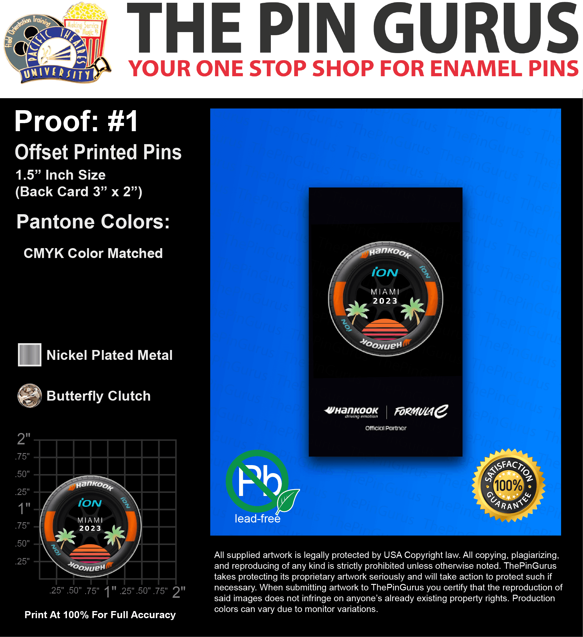 2000 “NIGEL F” LAPEL PINS: PROOF #1