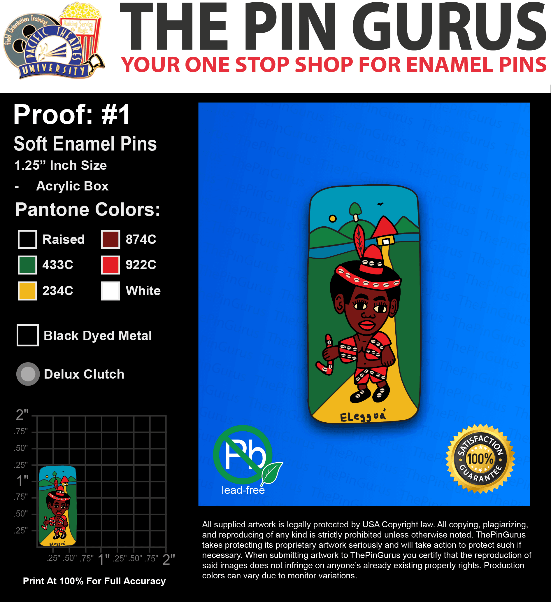 25 “AMBER J” LAPEL PINS: PROOF #1