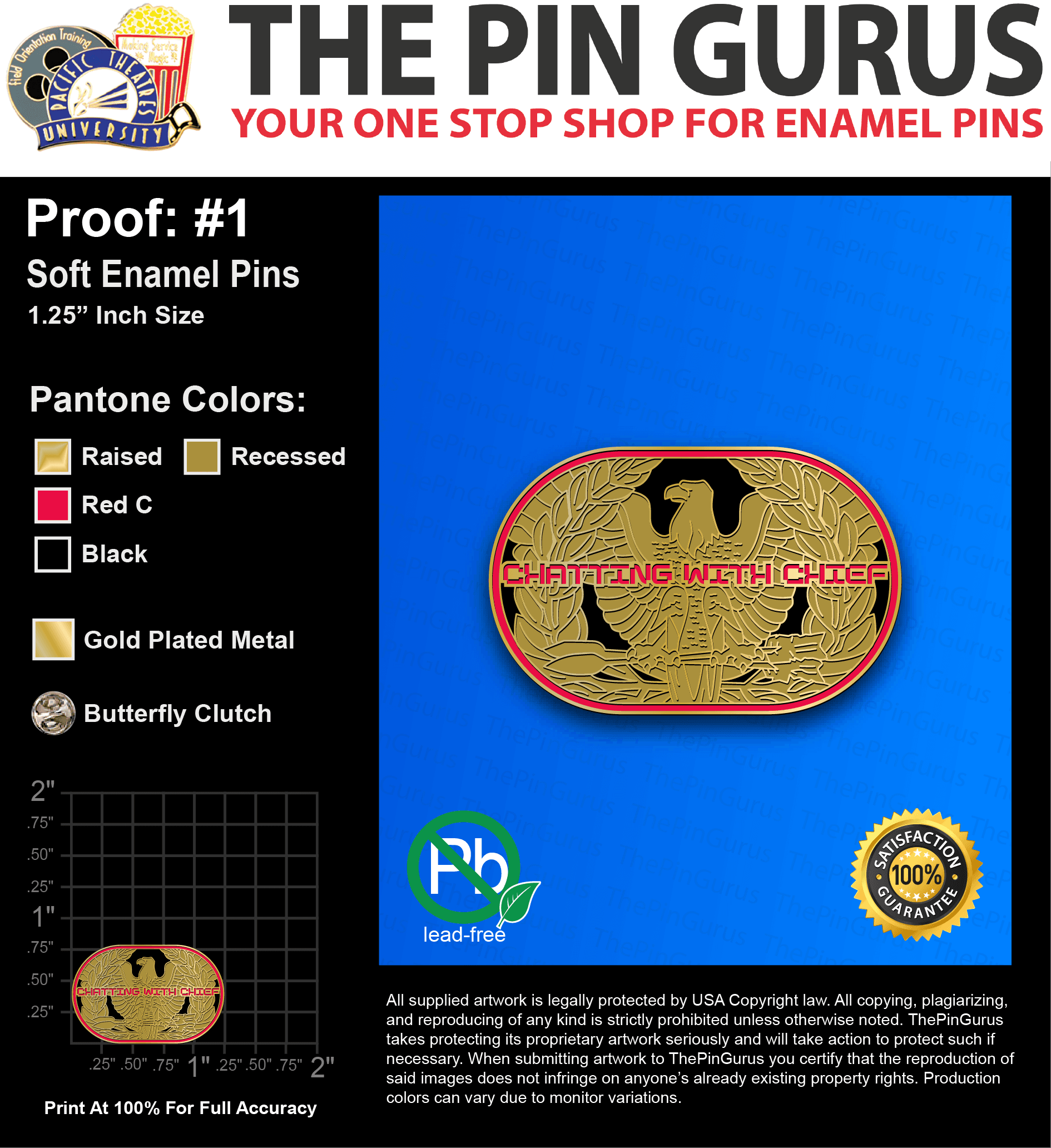 25 “JASON B” LAPEL PINS: PROOF #1