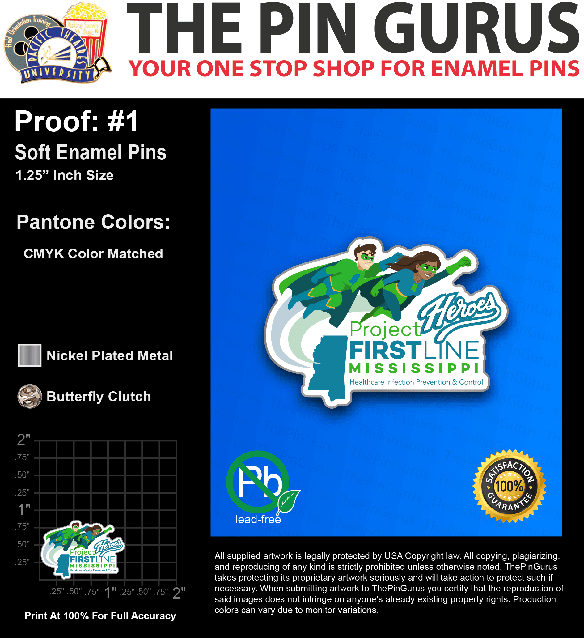 100 “SHAY D” LAPEL PINS: PROOF #1