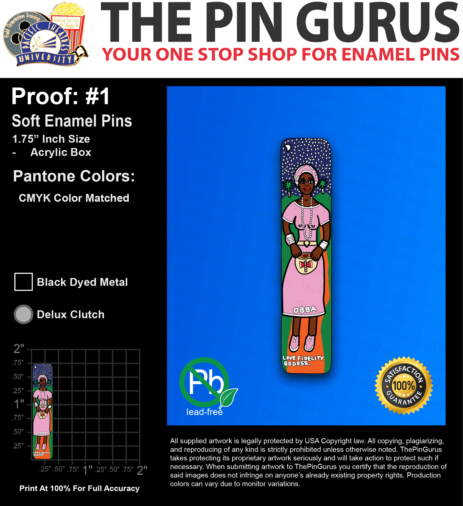 25 “AMBER J” LAPEL PINS: PROOF #1