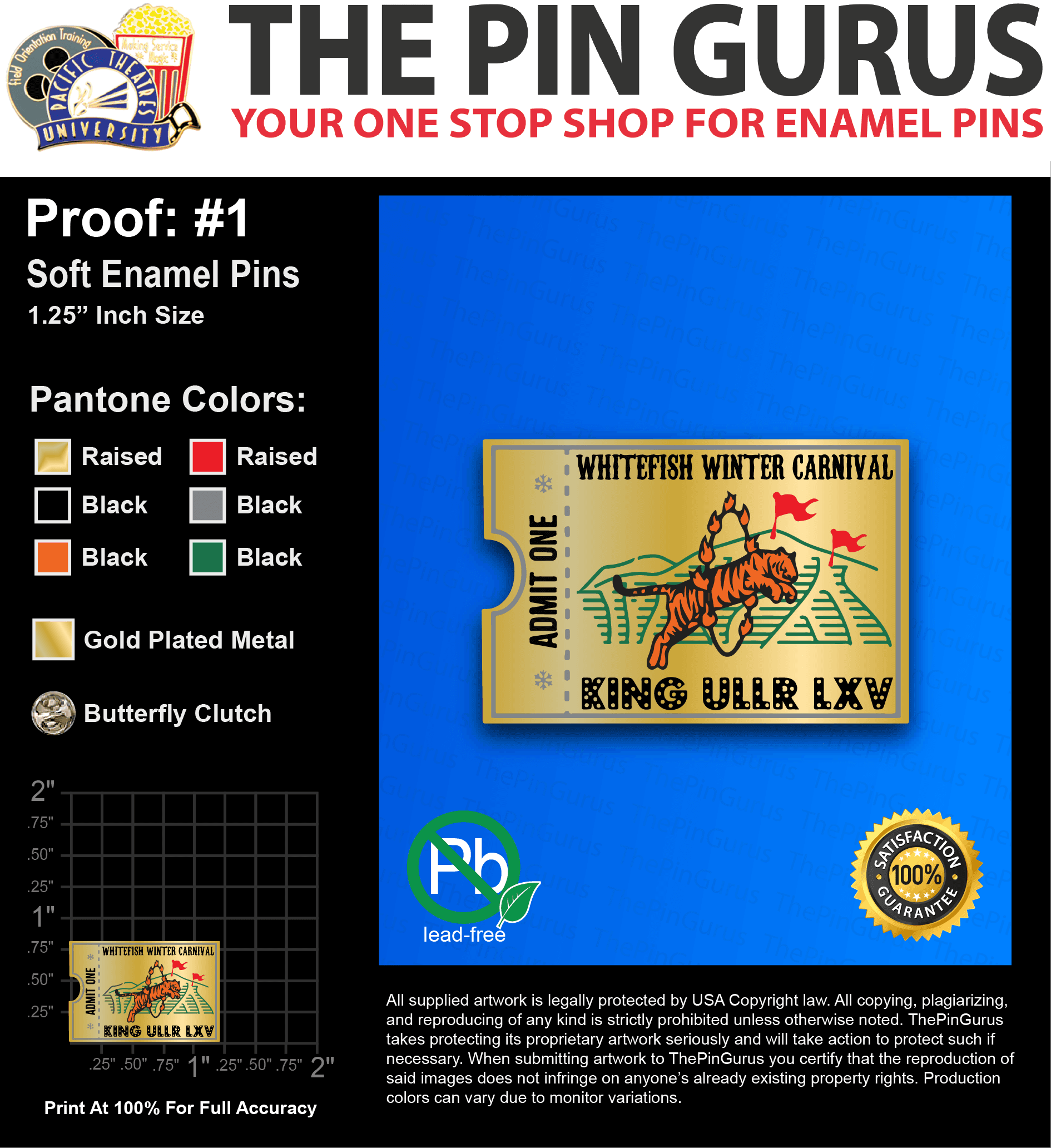 300 “NIKKI B” LAPEL PINS: PROOF #1