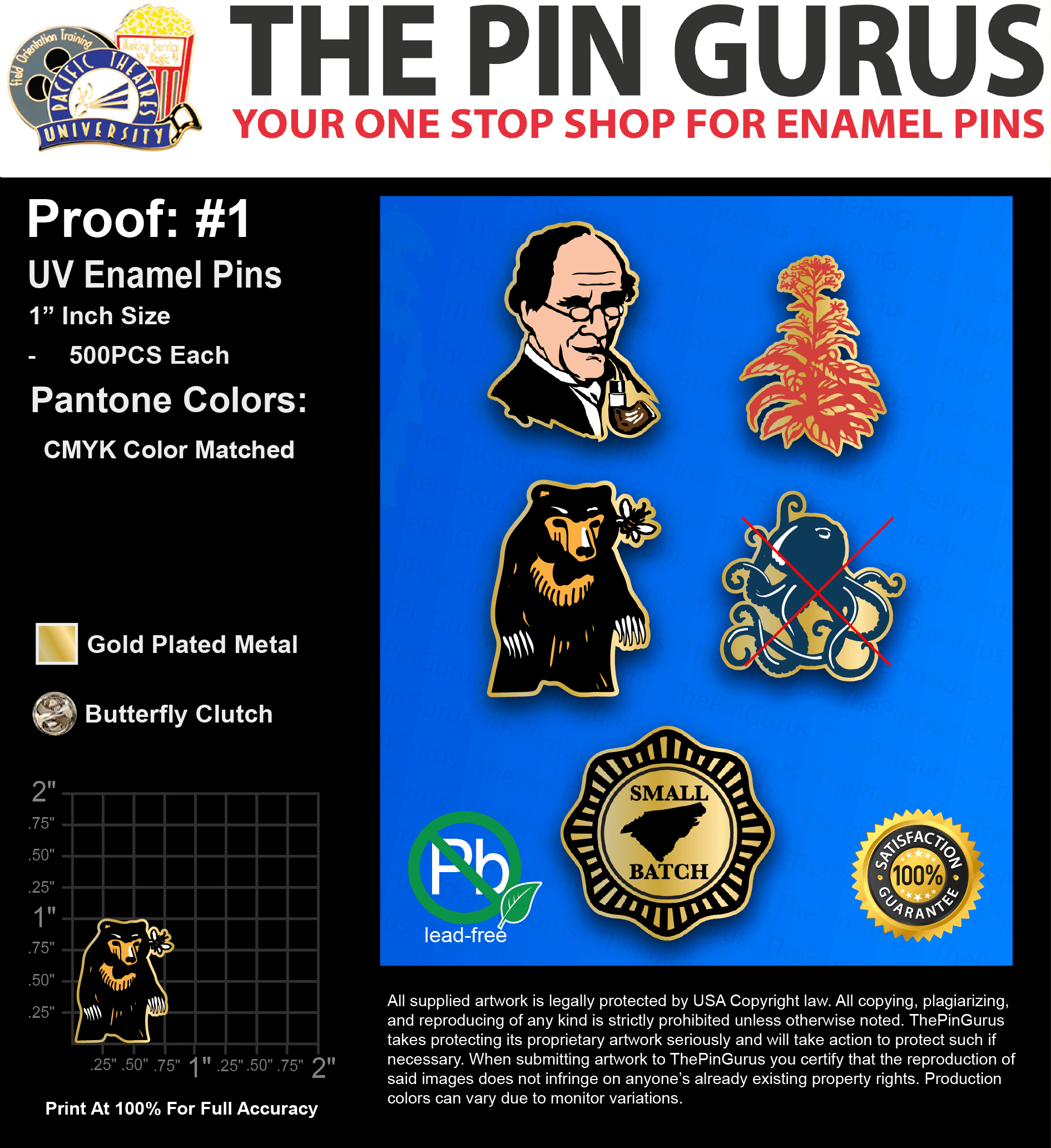2000 “BEN P” LAPEL PINS: PROOF #1