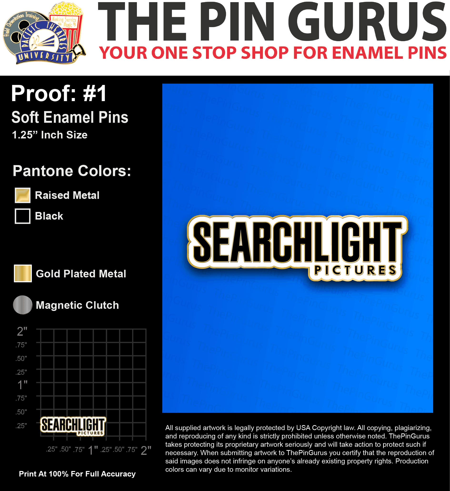 50 “KATIE H” LAPEL PINS: PROOF #1