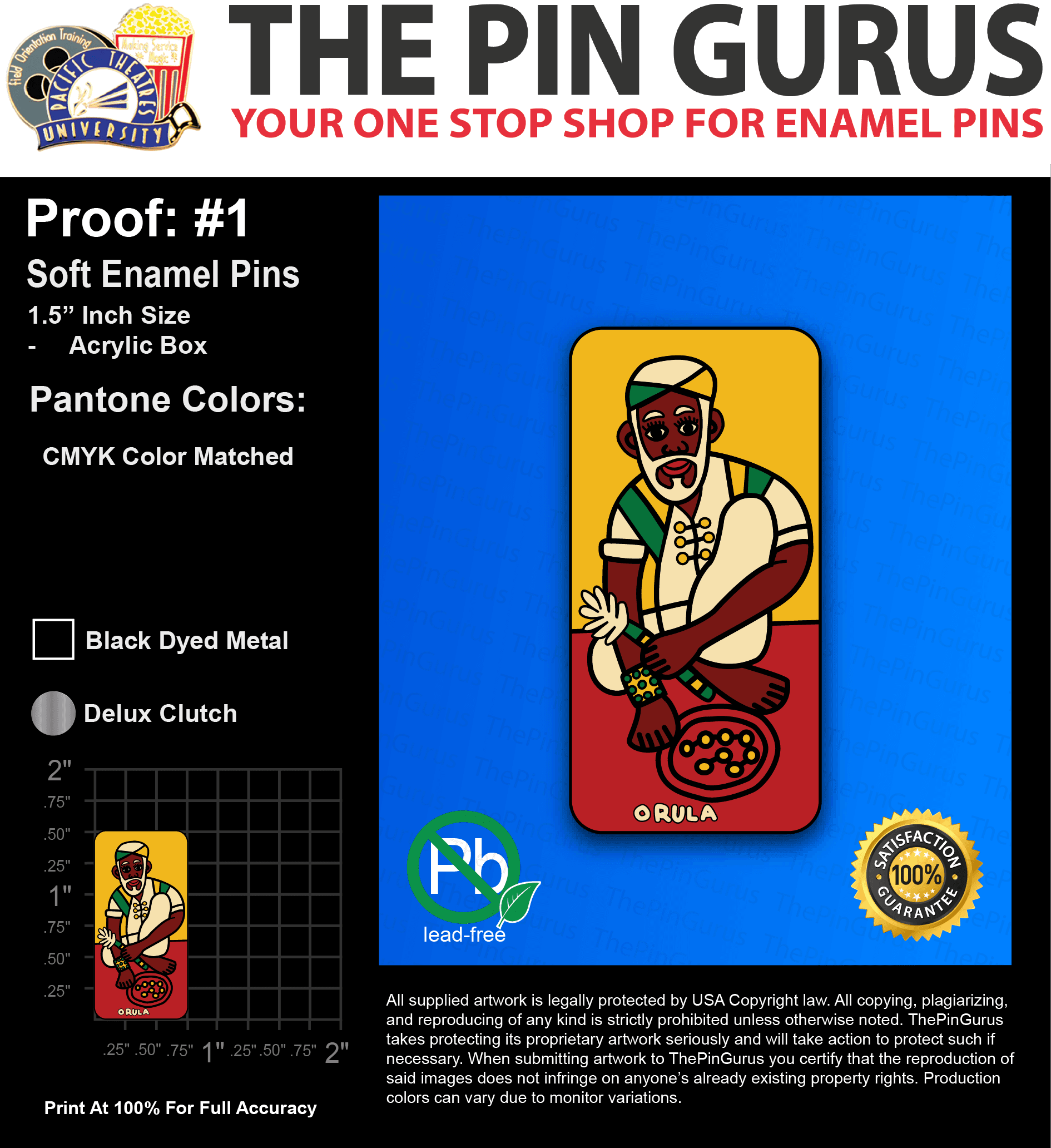 25 “AMBER J” LAPEL PINS: PROOF #1