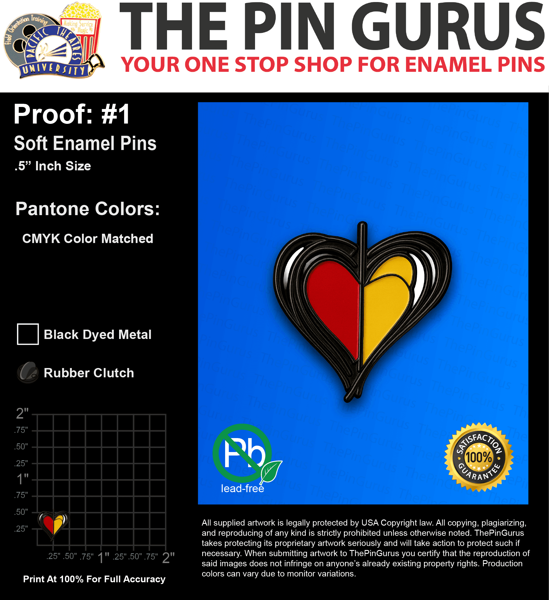 1000 “SUZANNE K” LAPEL PINS: PROOF #1