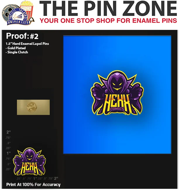 50 “HECTOR” LAPEL PINS: PROOF #2