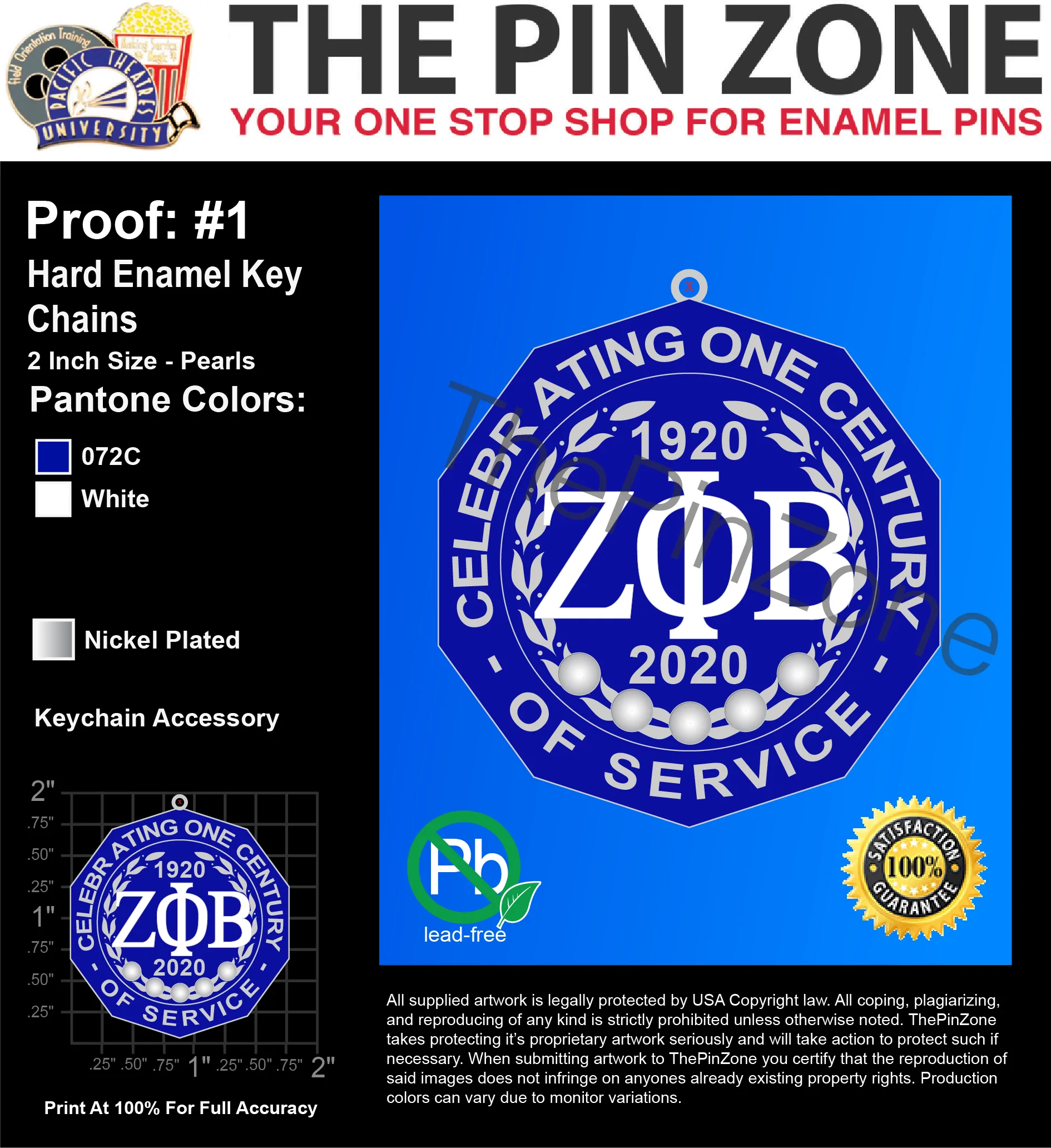 100 “ZOB 2020” KEYCHAINS: PROOF #1