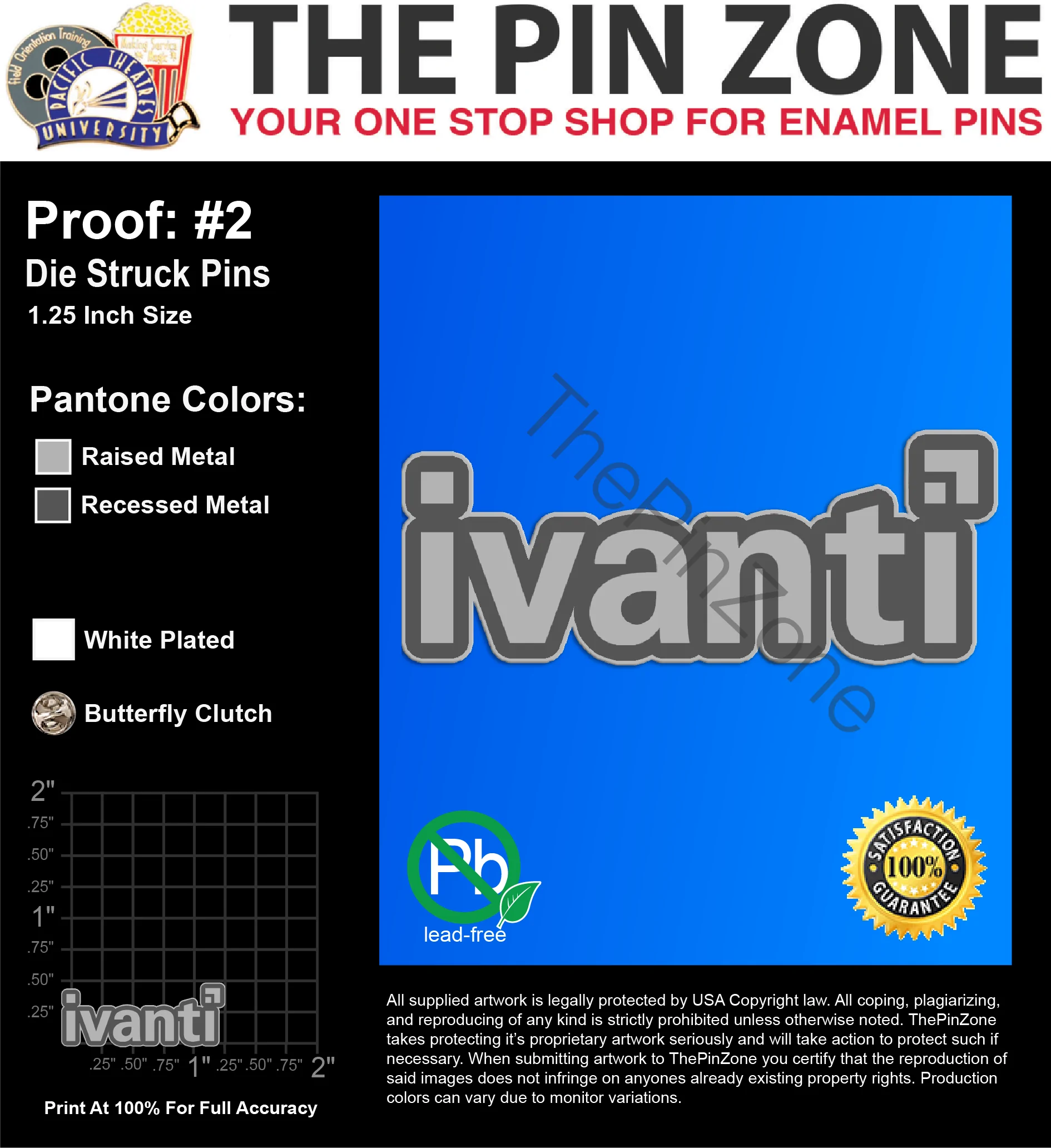 300 “IVANTI” LAPEL PINS: PROOF #2