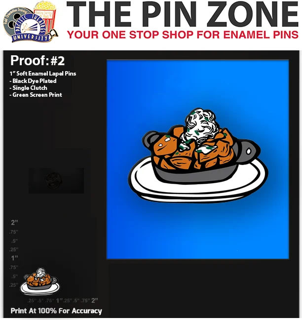 200 “TRUFFLE BREAD” LAPEL PINS: PROOF #2