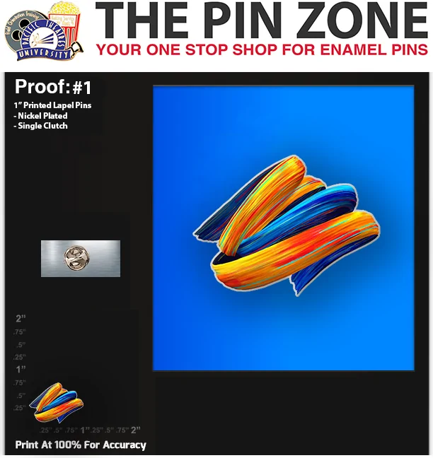 50 “BRILLIANT FUTURE” LAPEL PINS: PROOF #1