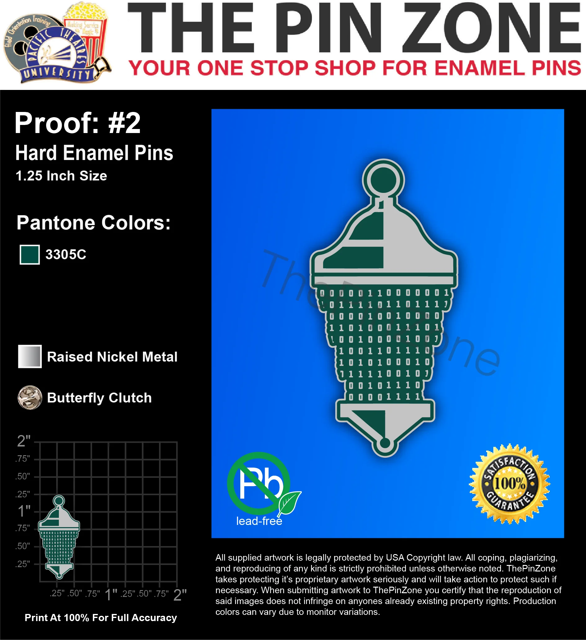 40 “DIGITAL LANTERN” LAPEL PINS: PROOF #2