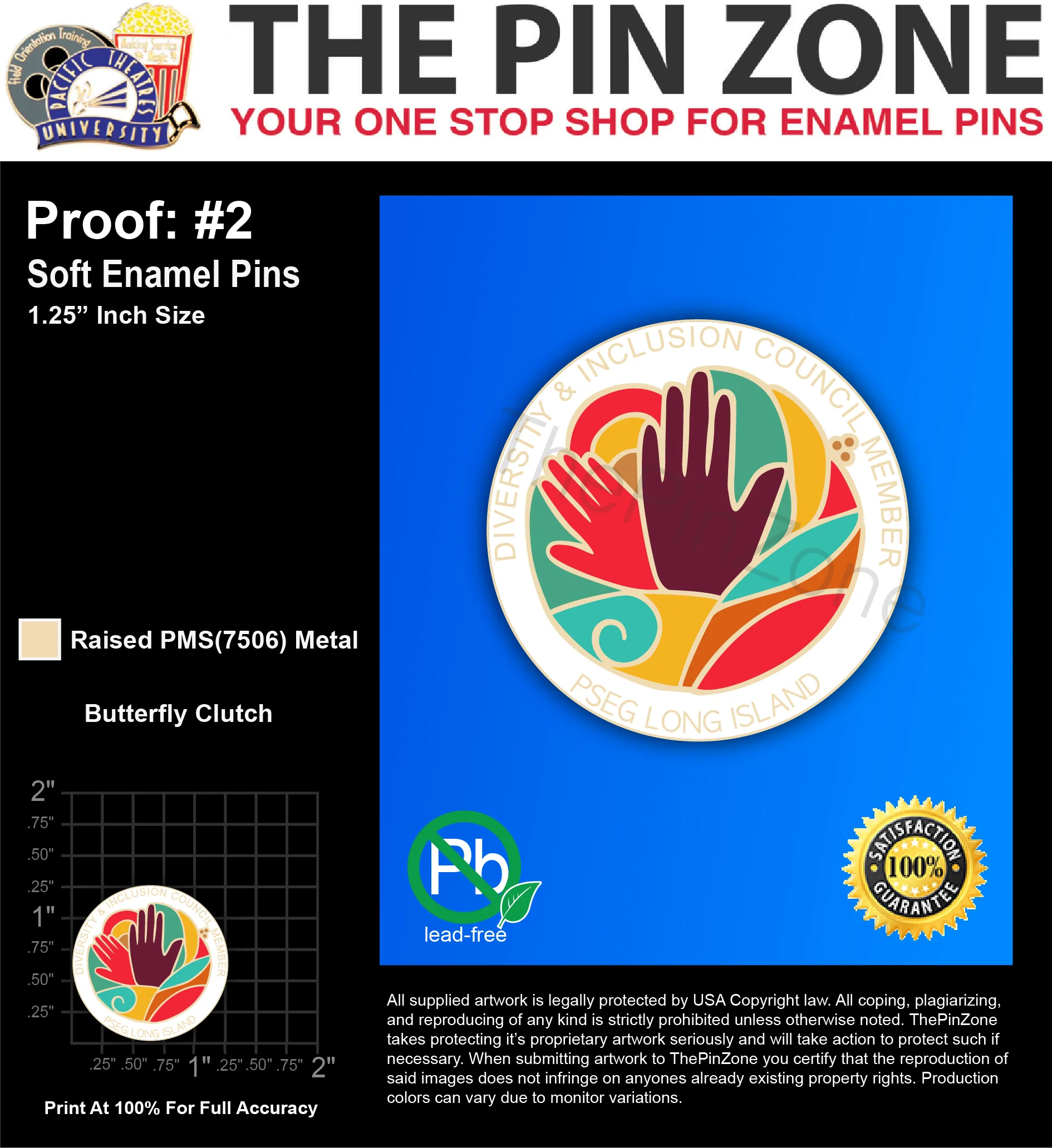 50 “DIVERSITY & IC” LAPEL PINS: PROOF #2