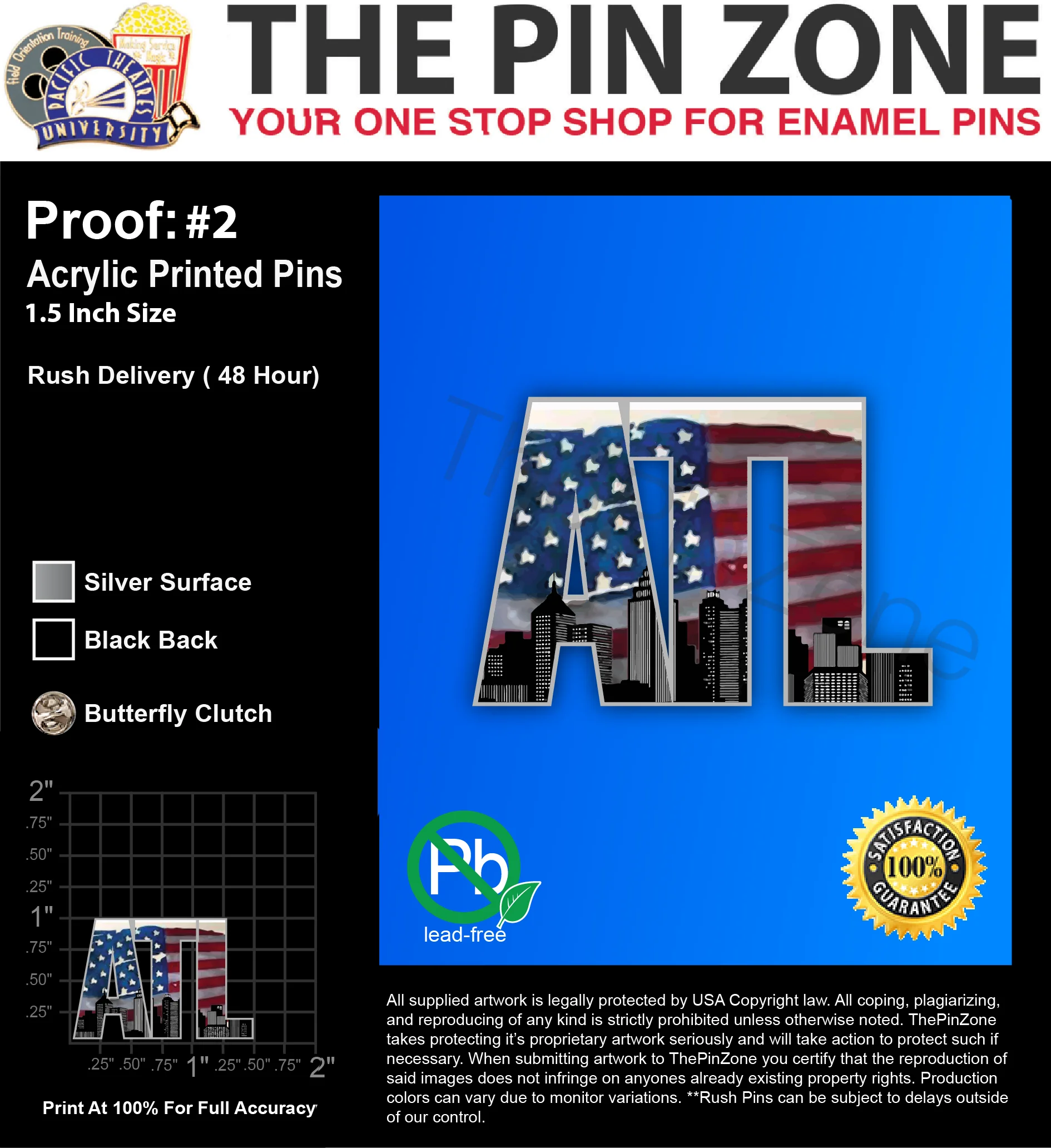 700 “ATL CITY” LAPEL PINS: PROOF #2