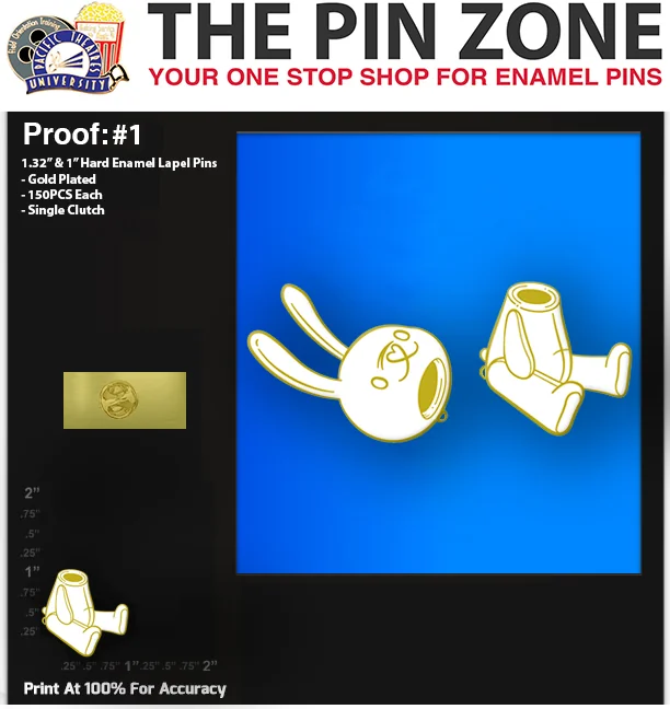 300 “ALICE Y” LAPEL PINS: PROOF #1