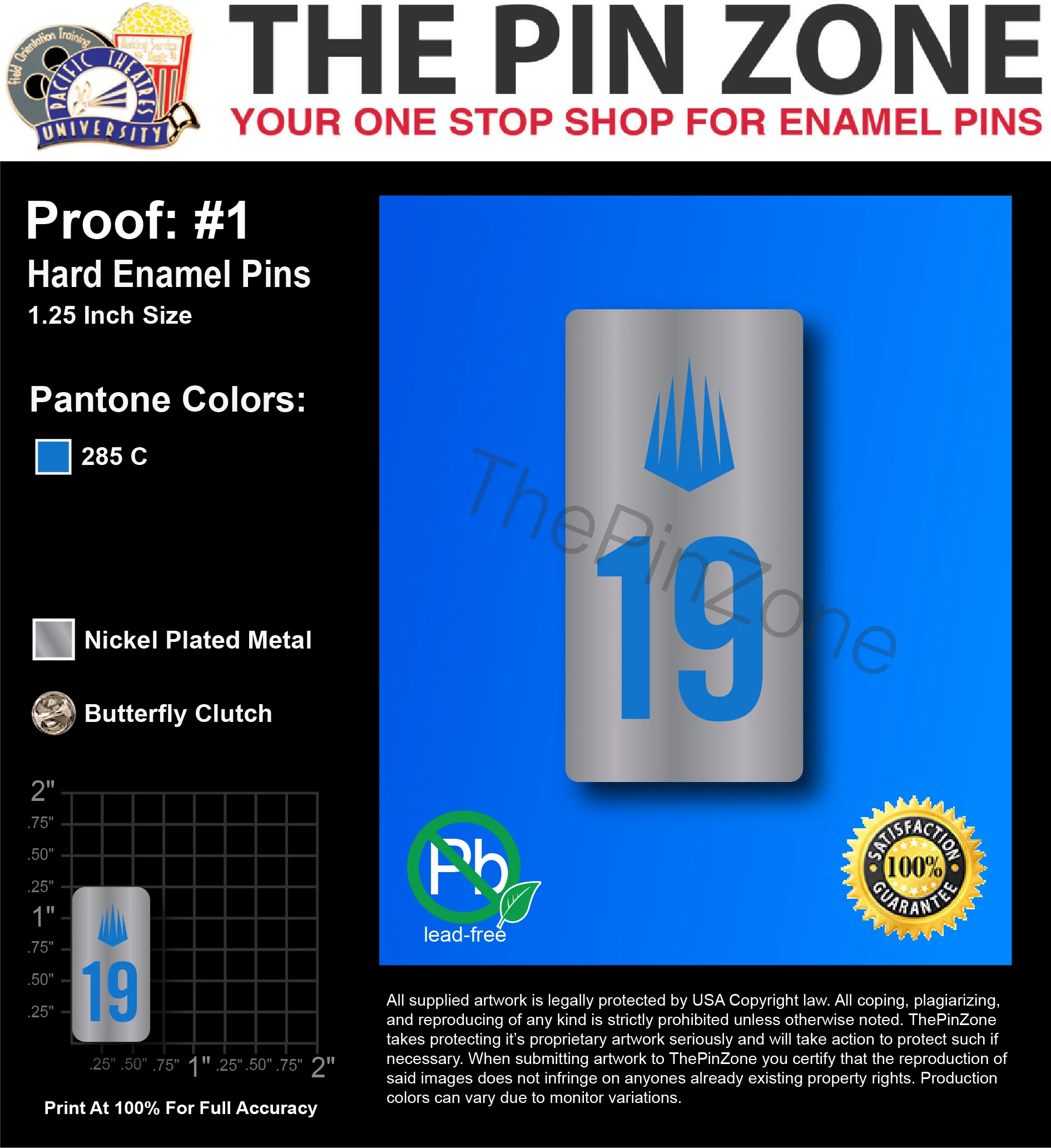 1300 “IMGA 2019” LAPEL PINS: PROOF #1