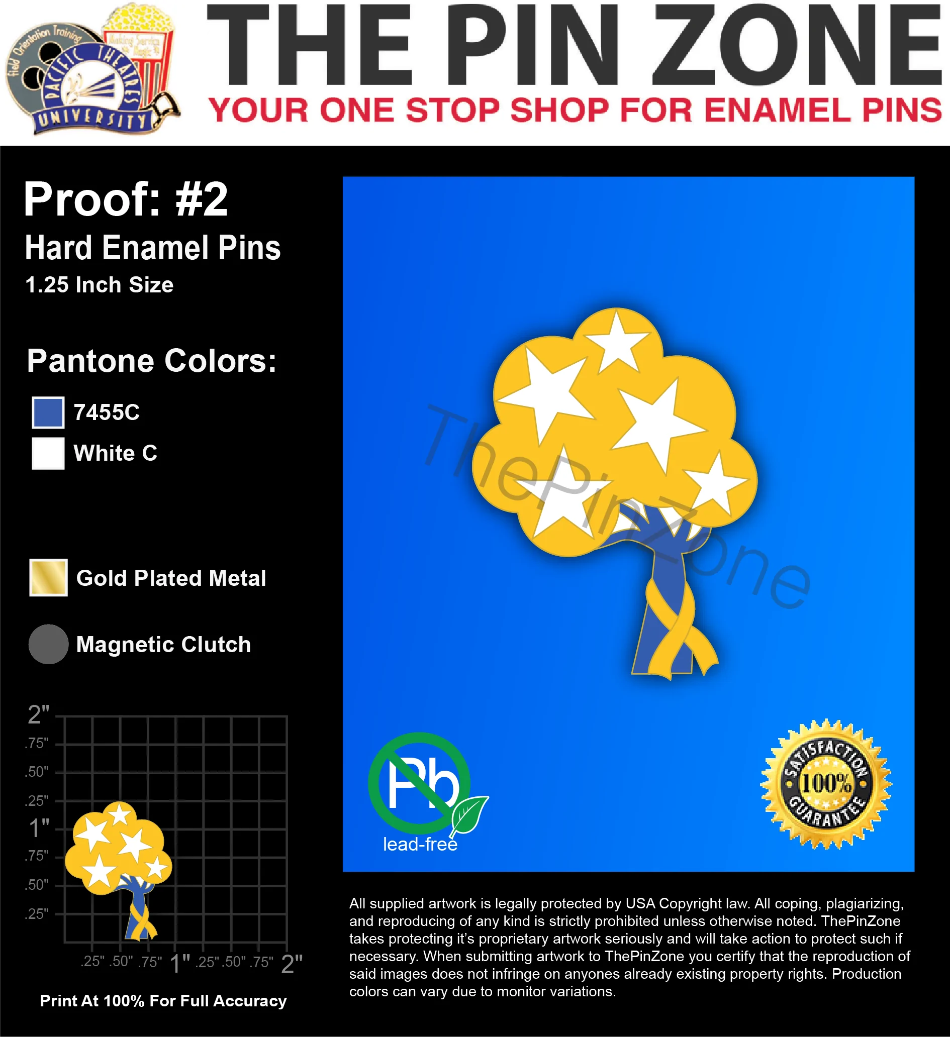 50 “MFAN” LAPEL PINS: PROOF #2