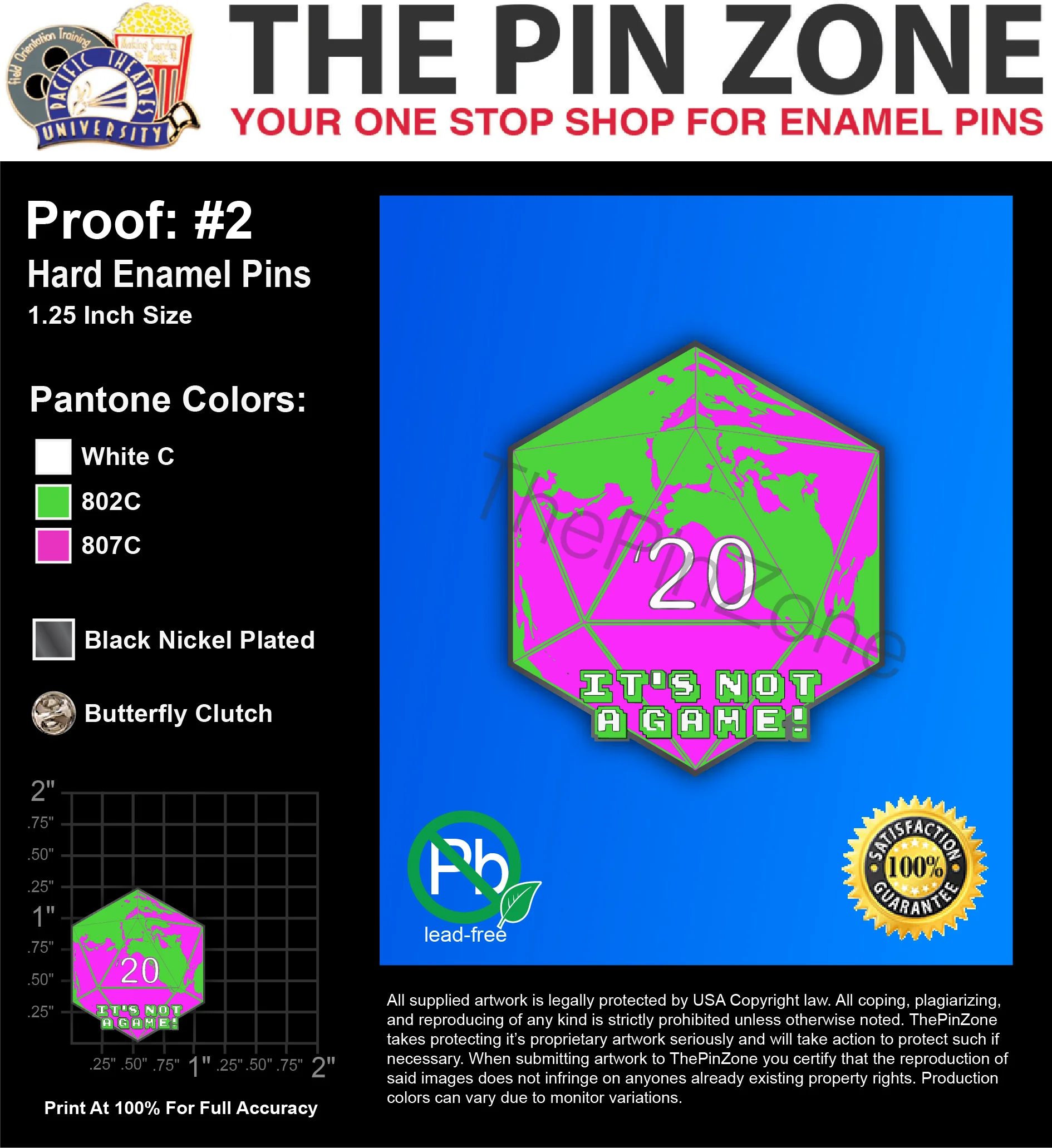 10 “INAG 2020” ADDITIONAL LAPEL PINS: PROOF #2