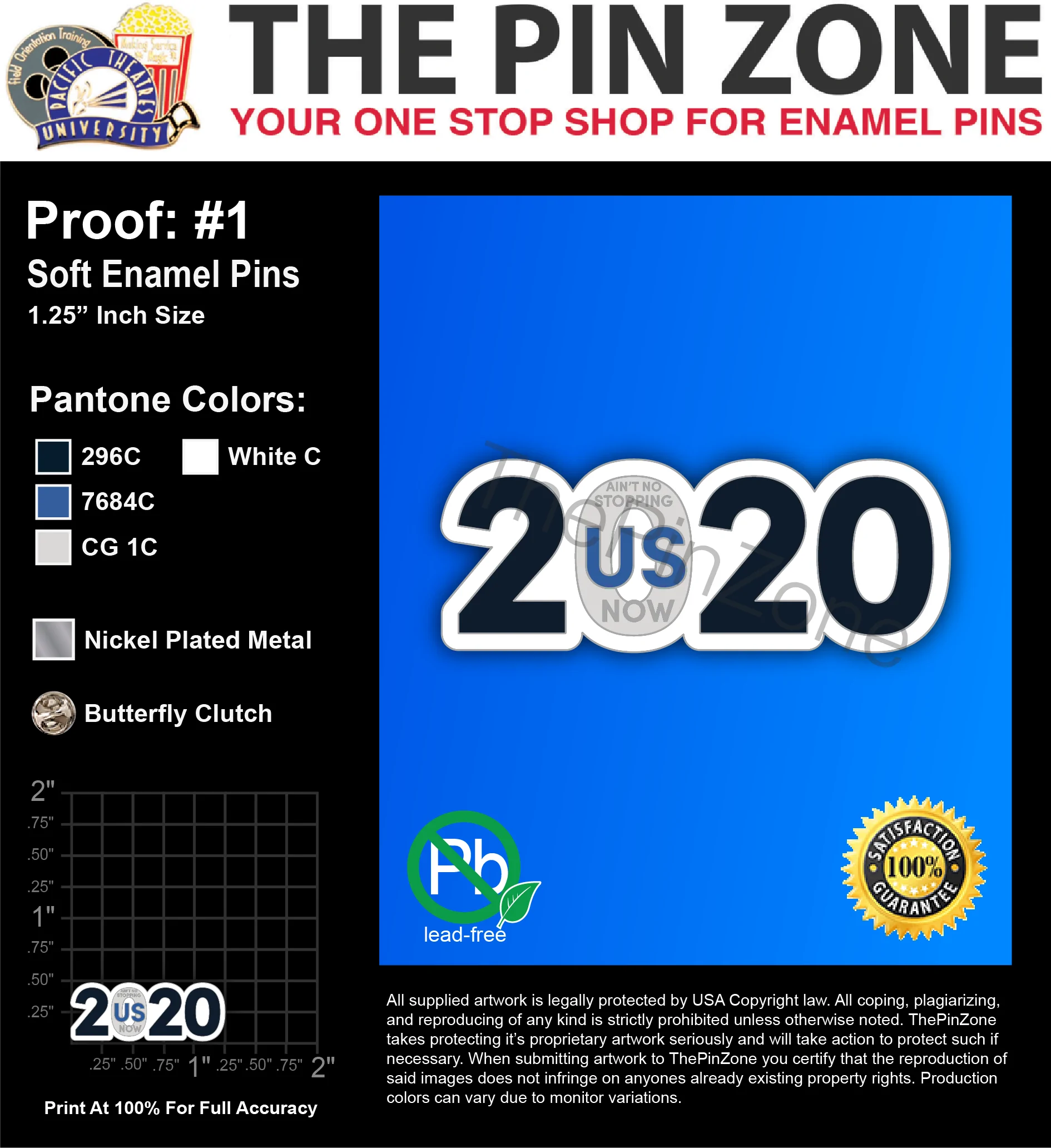 50 “PAY NEAR ME” LAPEL PINS: PROOF #1