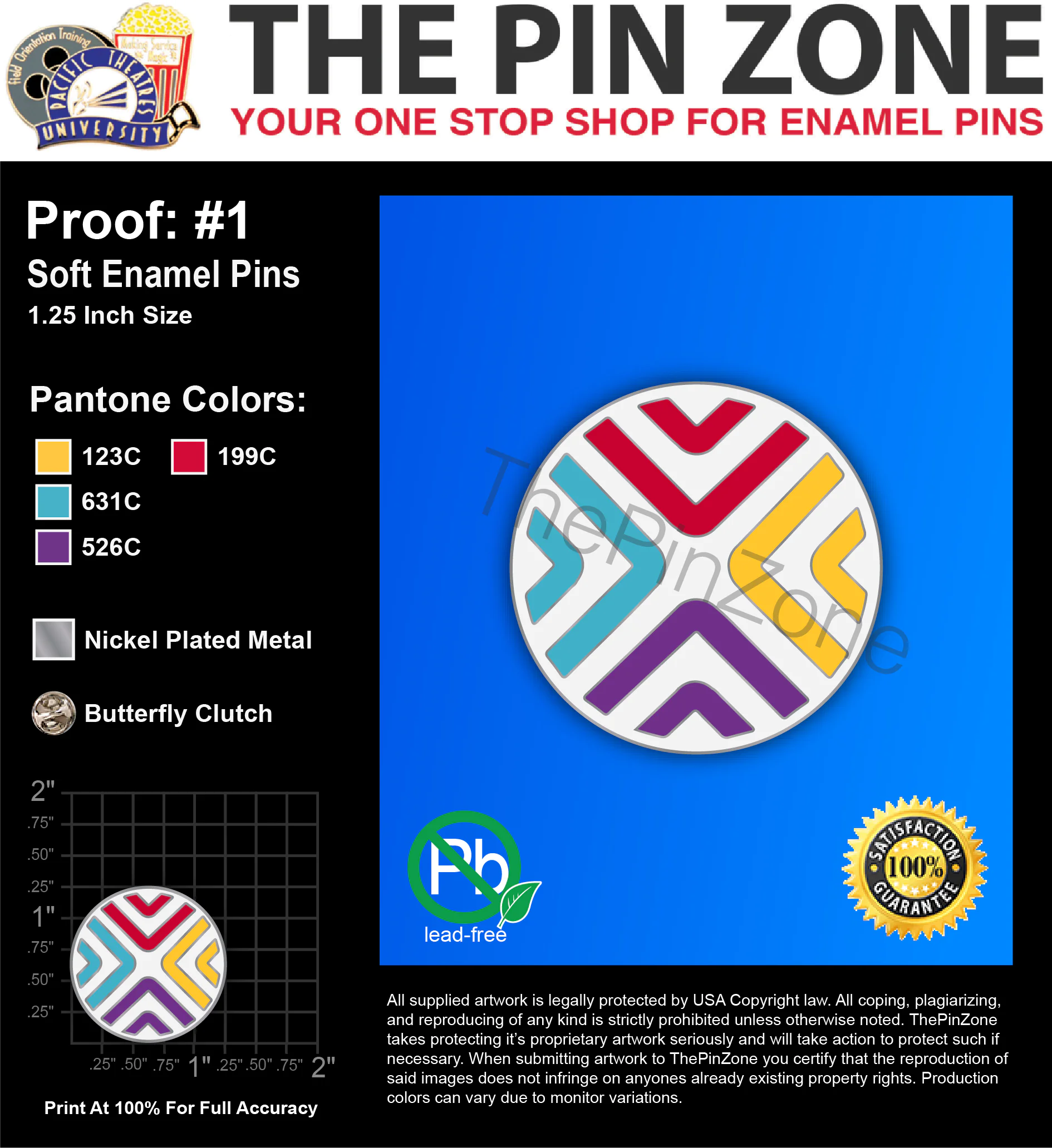 50 “TERRY” LAPEL PINS: PROOF #1