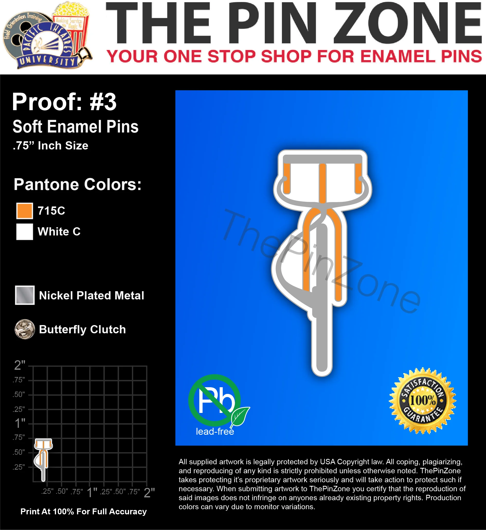 150 “R4WH” LAPEL PINS: PROOF #3