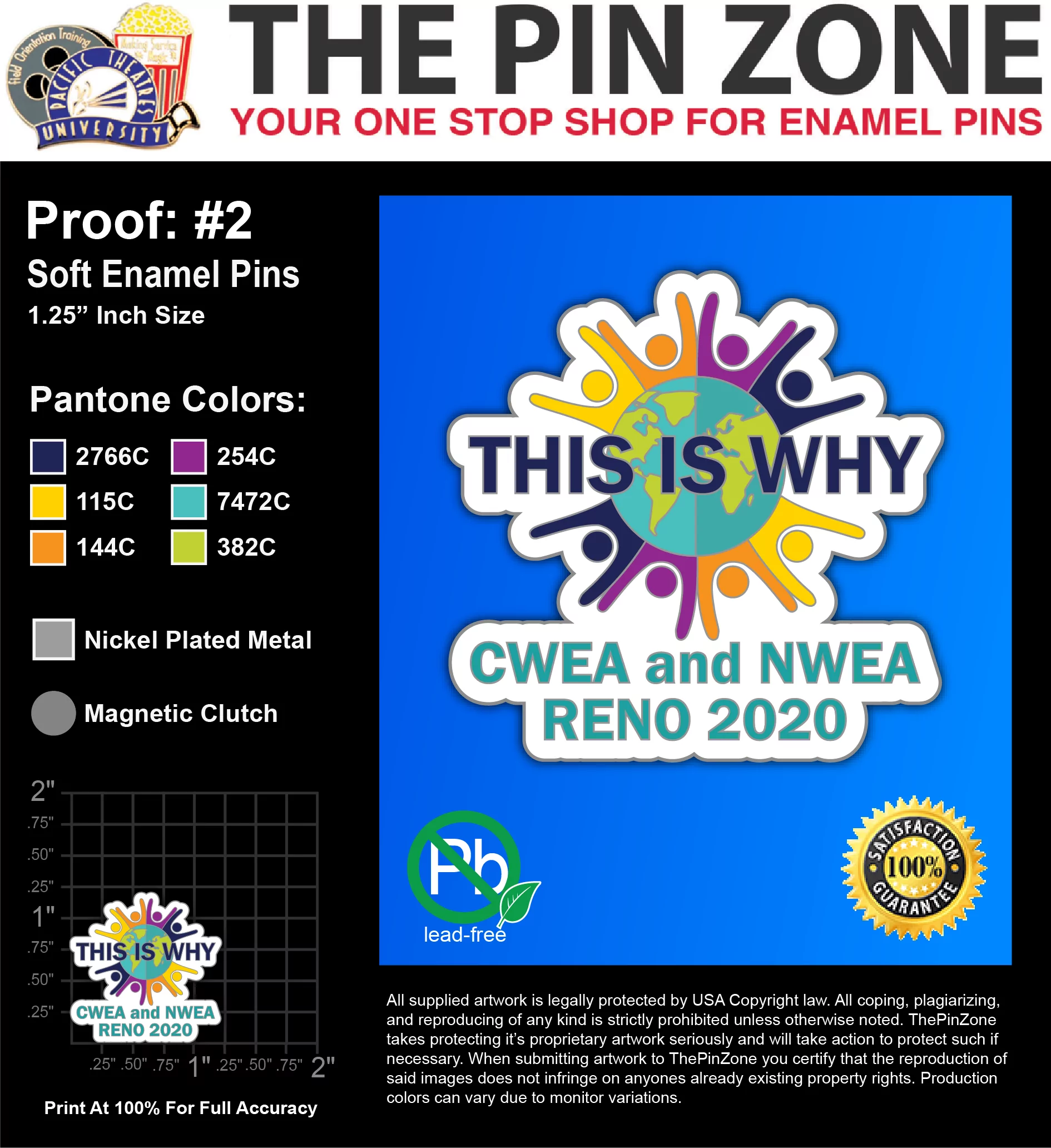 750 “CWEA” LAPEL PINS: PROOF #2