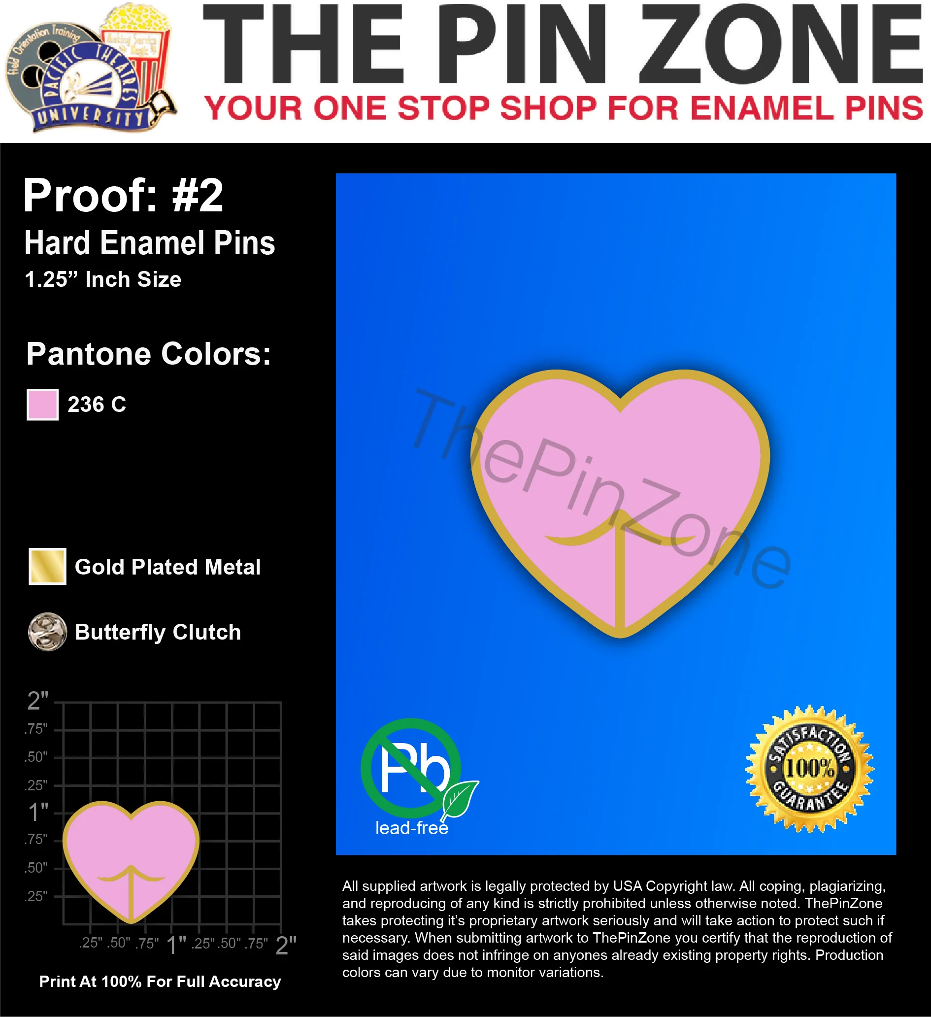 50 “I HEART BOOTY” LAPEL PINS: PROOF #2