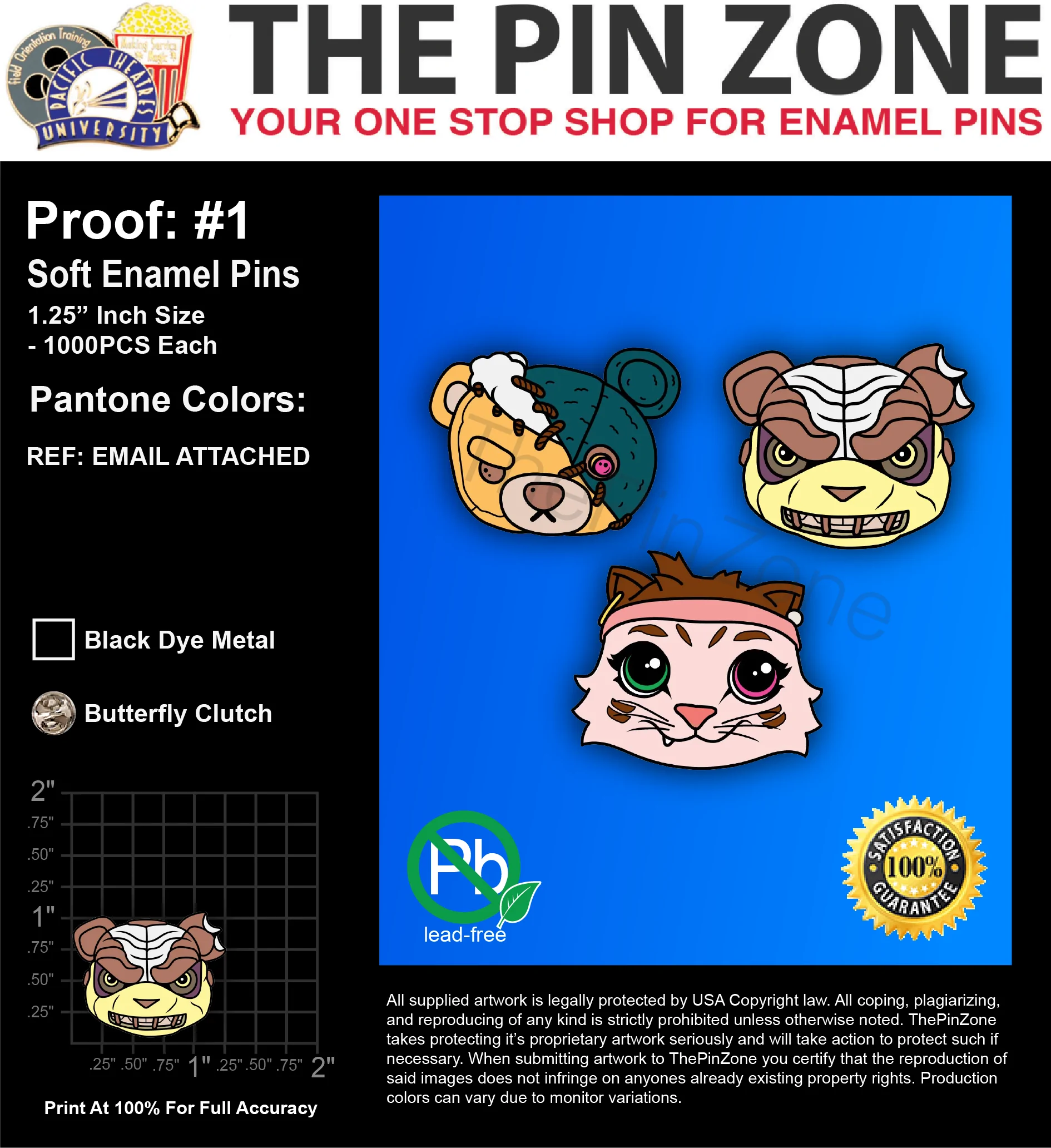 3000 “MSB PIN SET” LAPEL PINS: PROOF #1