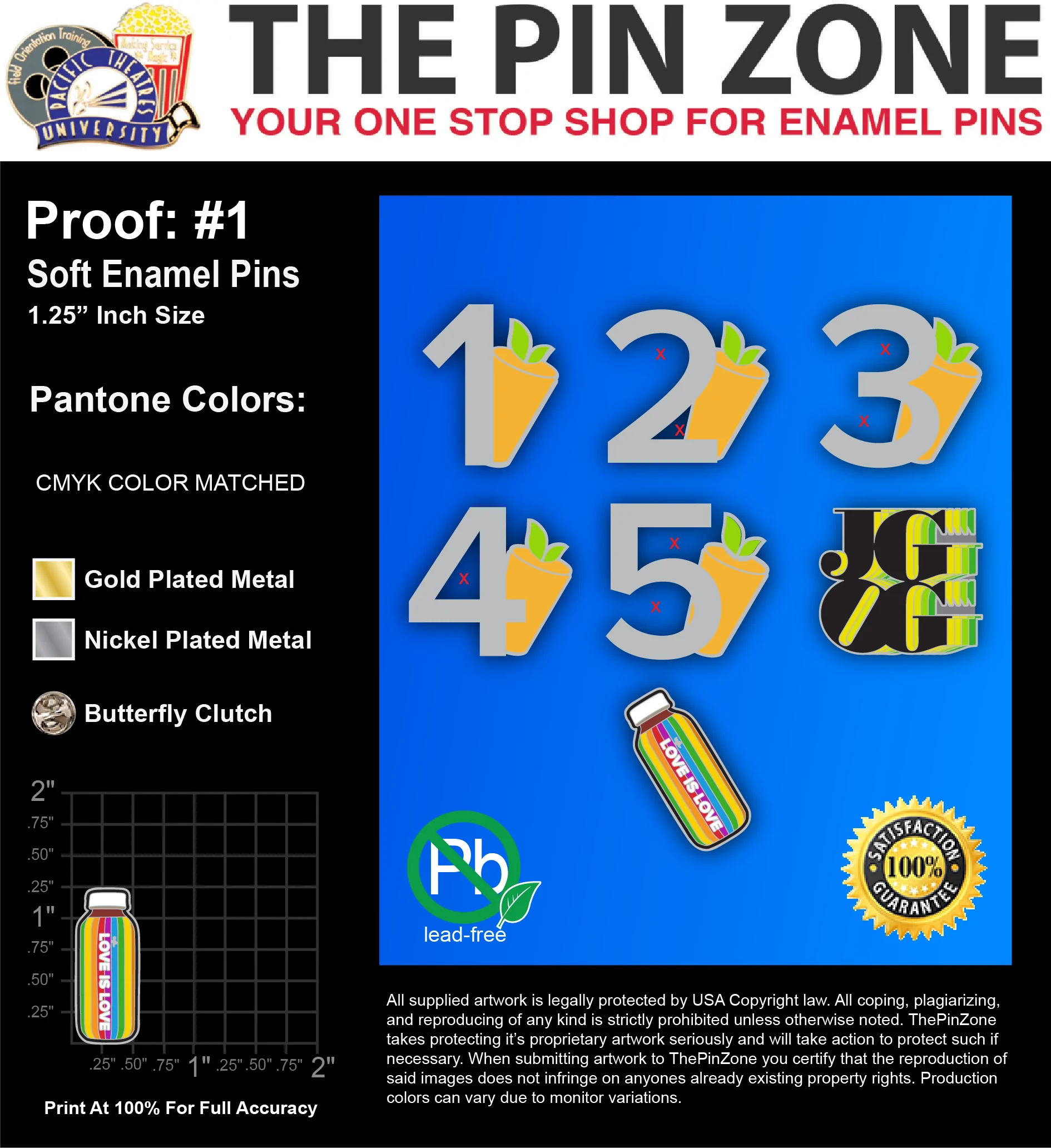 2200 “JUICE GENERATION ENAMEL” LAPEL PINS: PROOF #1