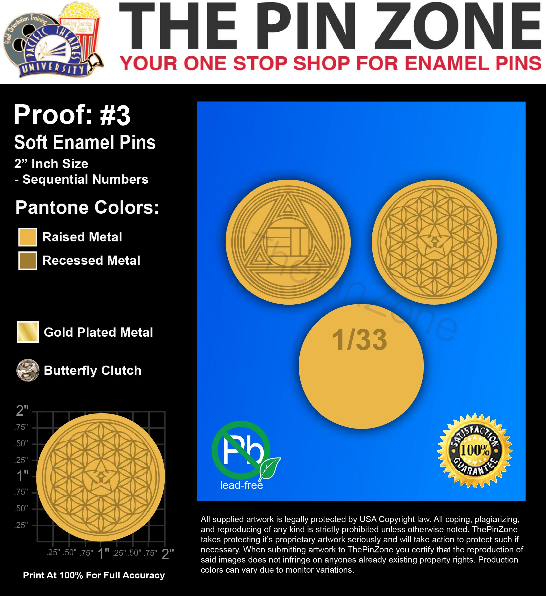 66 “SACRED 311 & 312” LAPEL PINS: PROOF #3