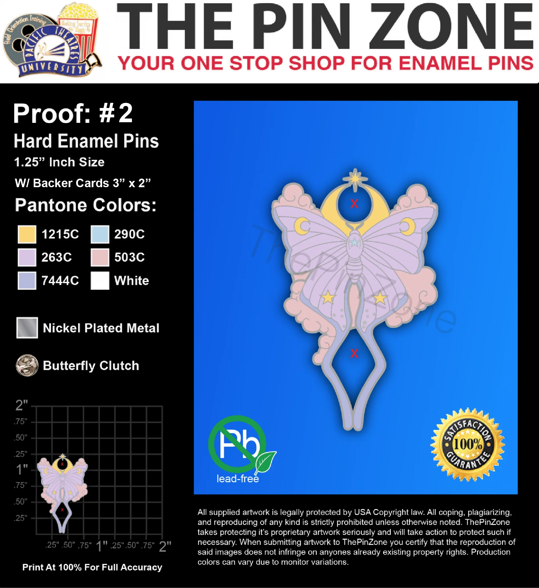 50 “ANA M” LAPEL PINS: PROOF #2