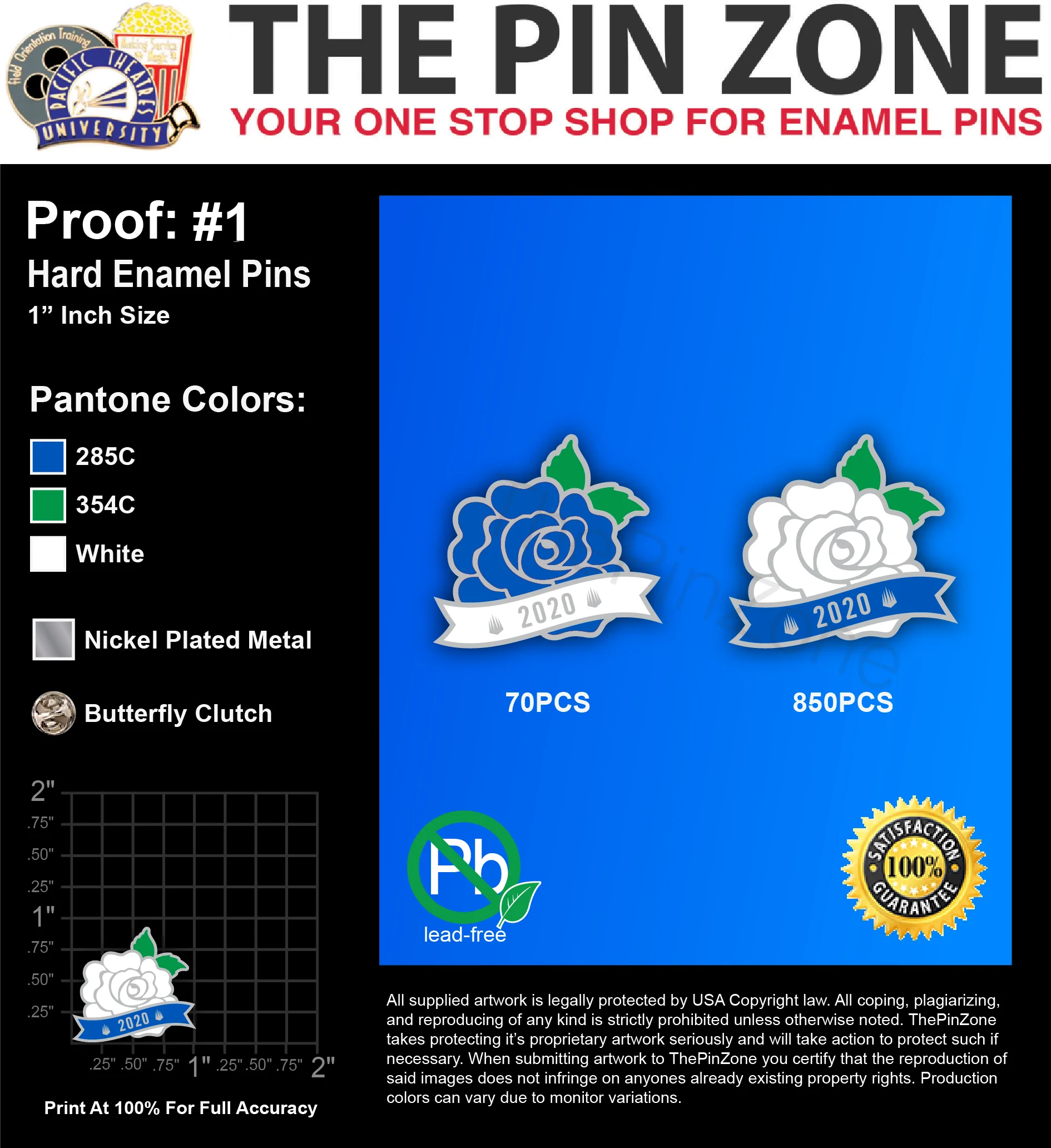 920 “IMG ACADEMY” LAPEL PINS: PROOF #1