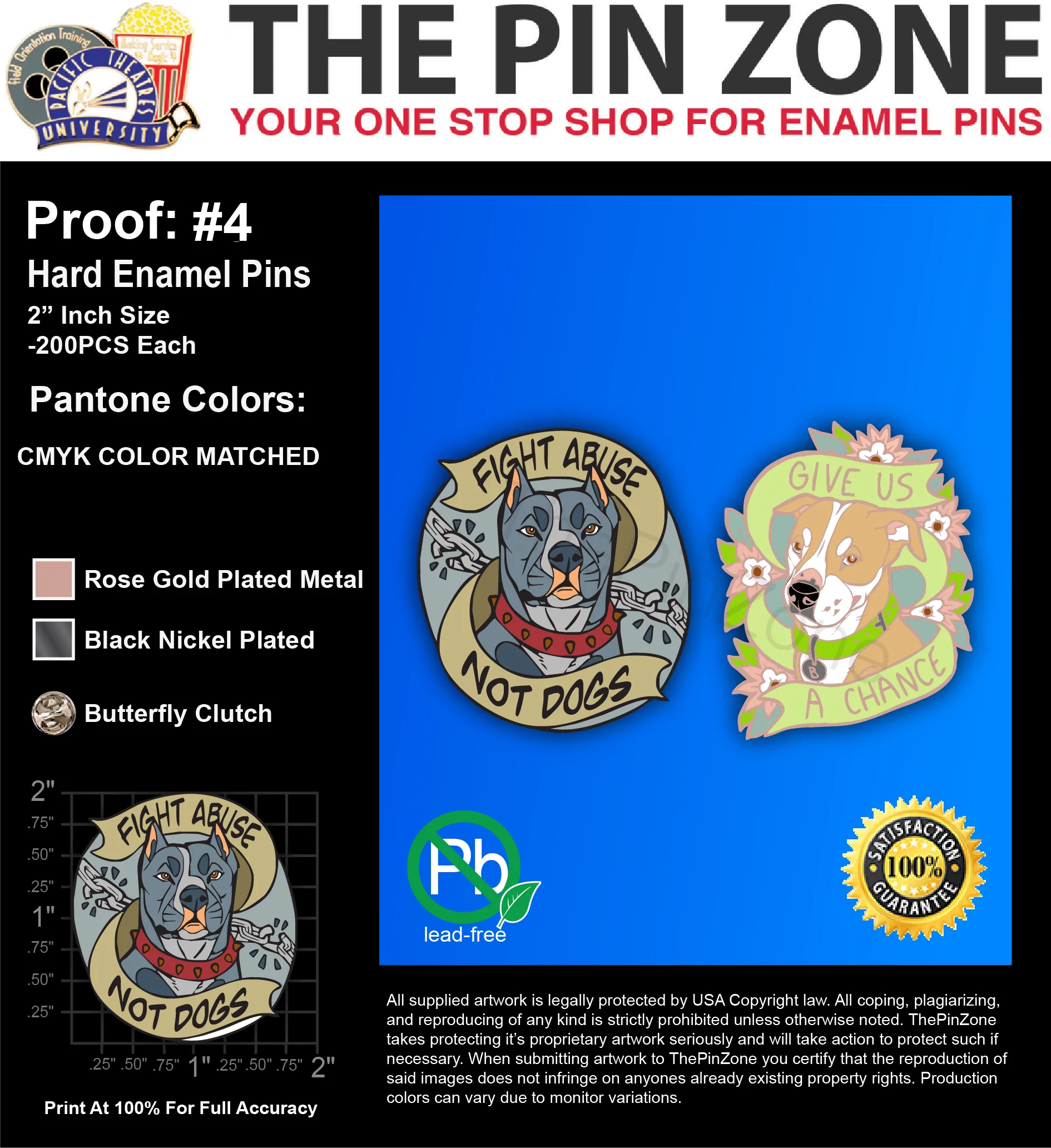 400 “PITTY 1 & 2” LAPEL PINS: PROOF #4