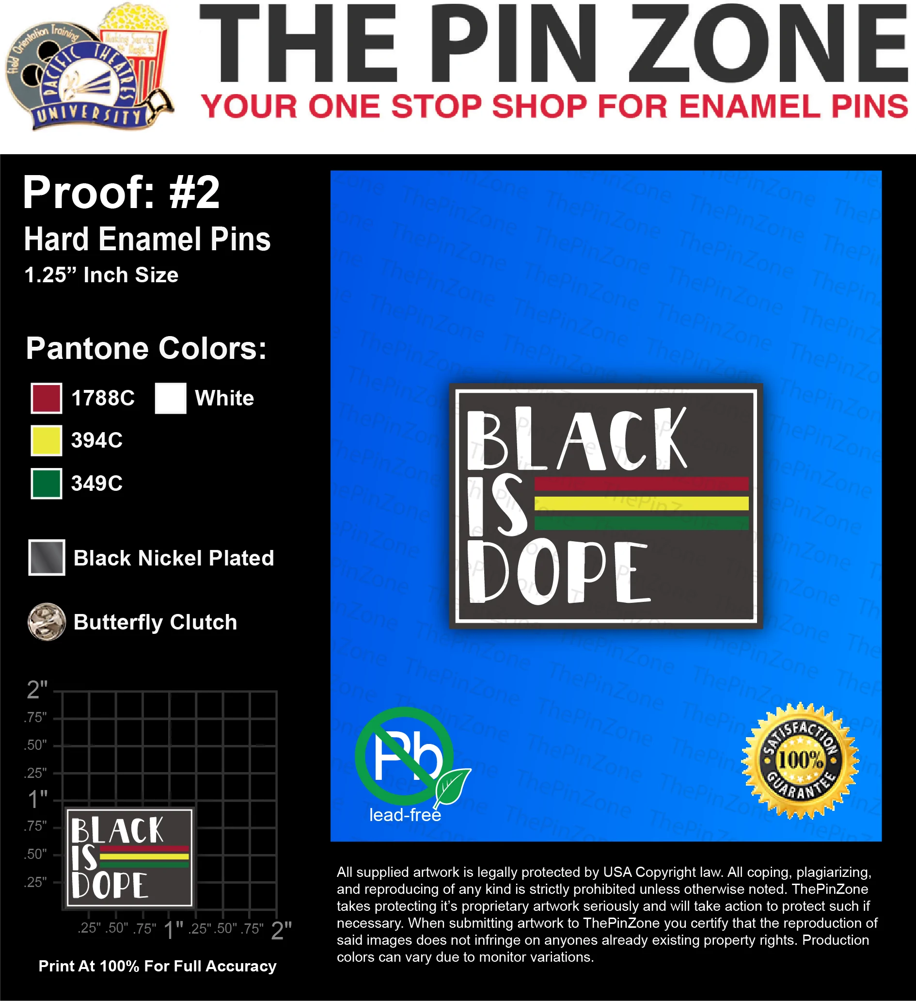 250 “LATISHA K” LAPEL PINS: PROOF #2