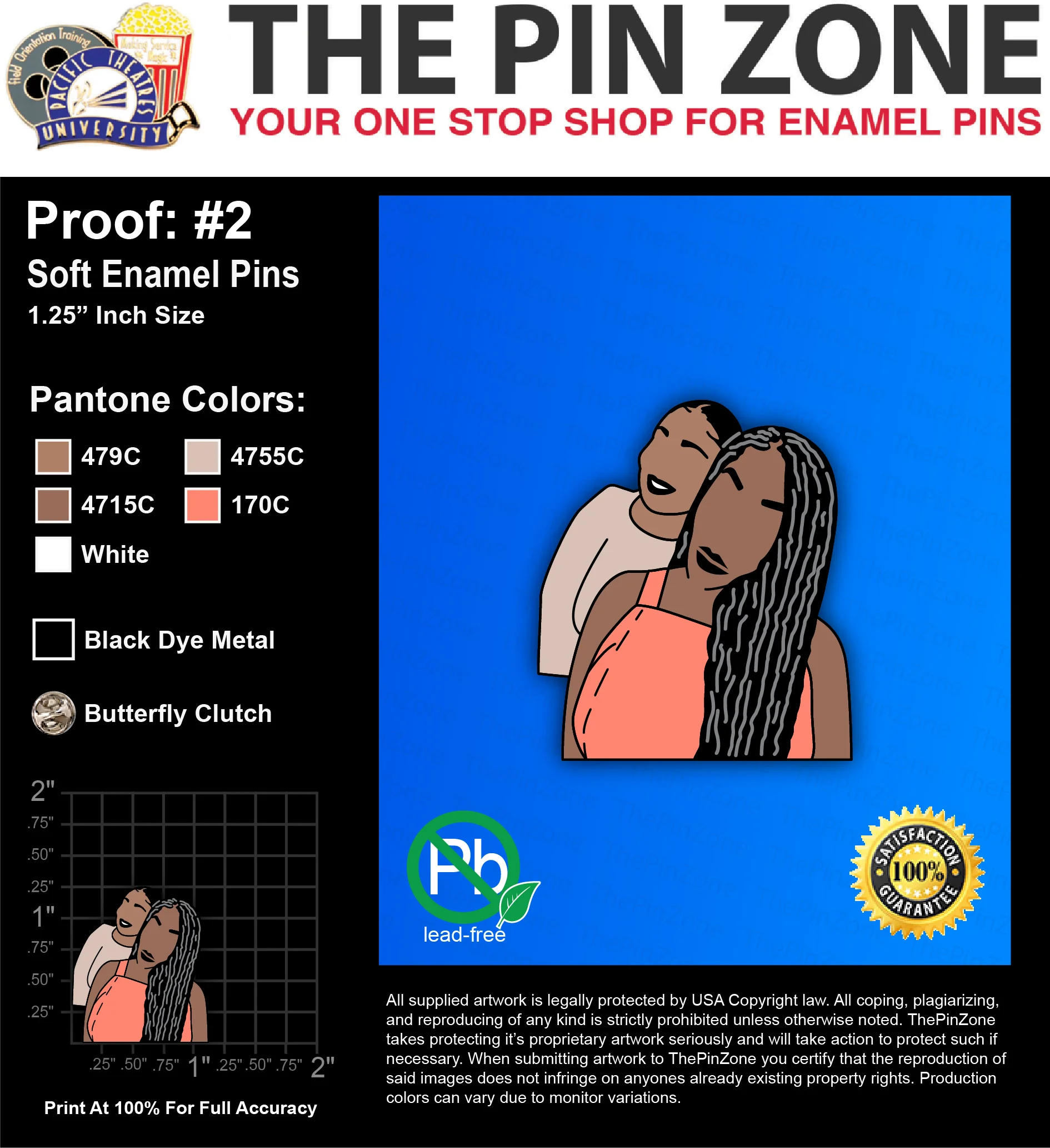 25 “BLAME IT ON PROFILE” LAPEL PINS: PROOF #2