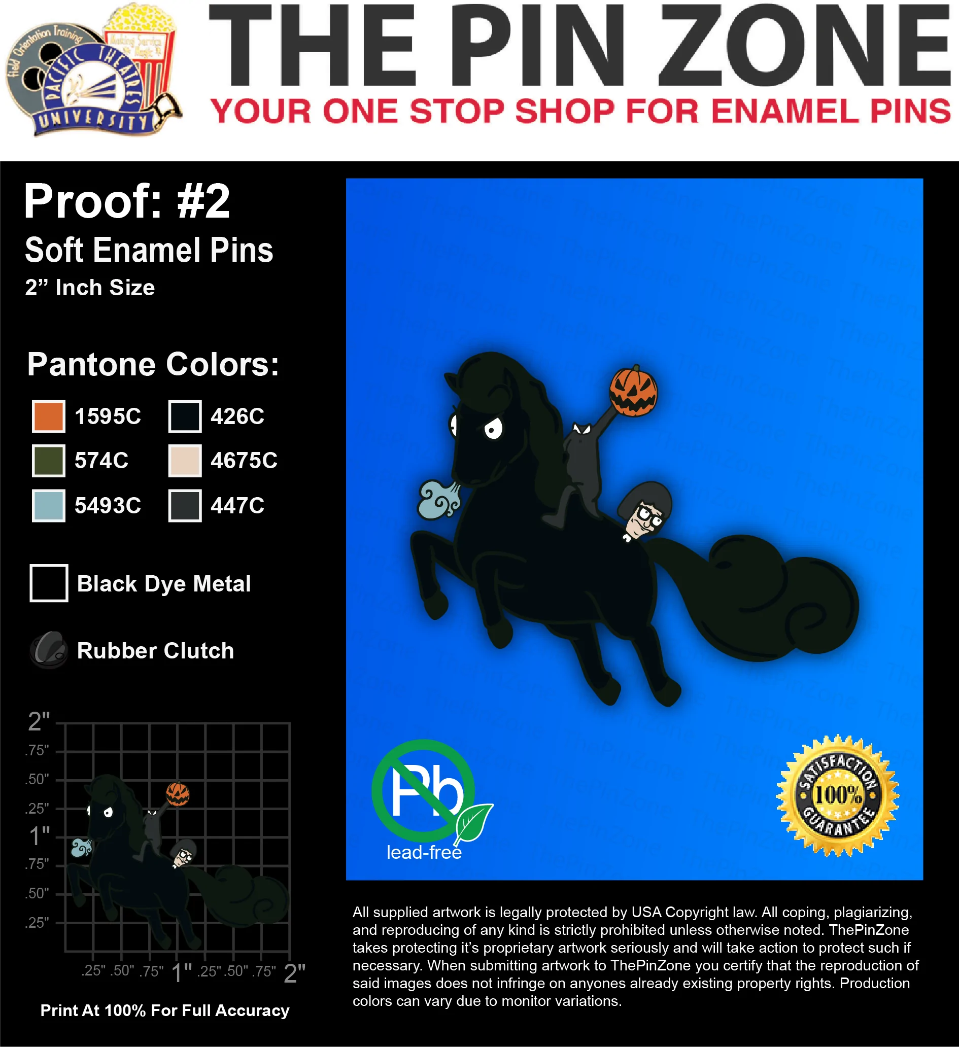 25 “HORSE GIRL” LAPEL PINS: PROOF #2