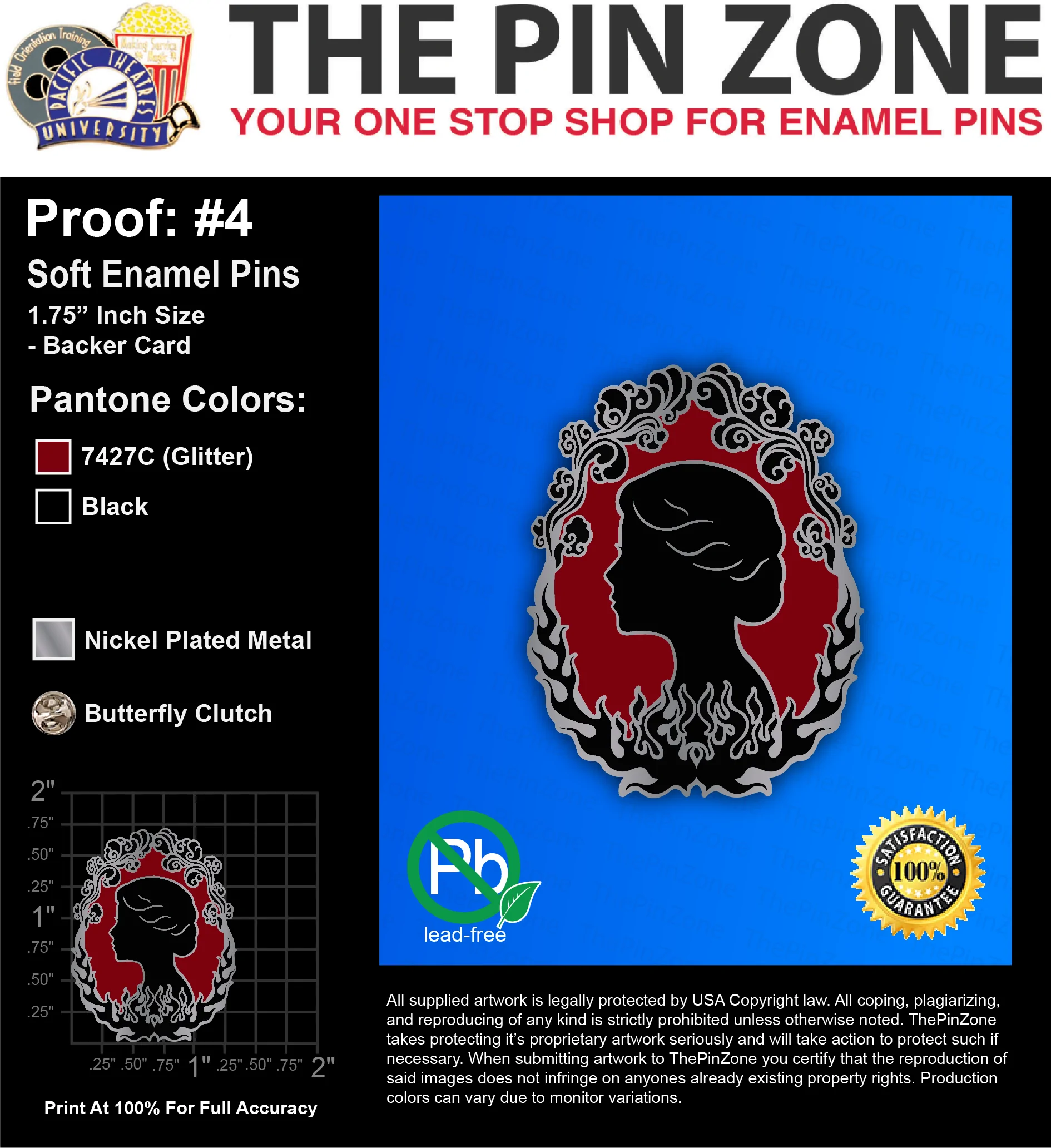 525 “JANUARY PIN” LAPEL PINS: PROOF #4