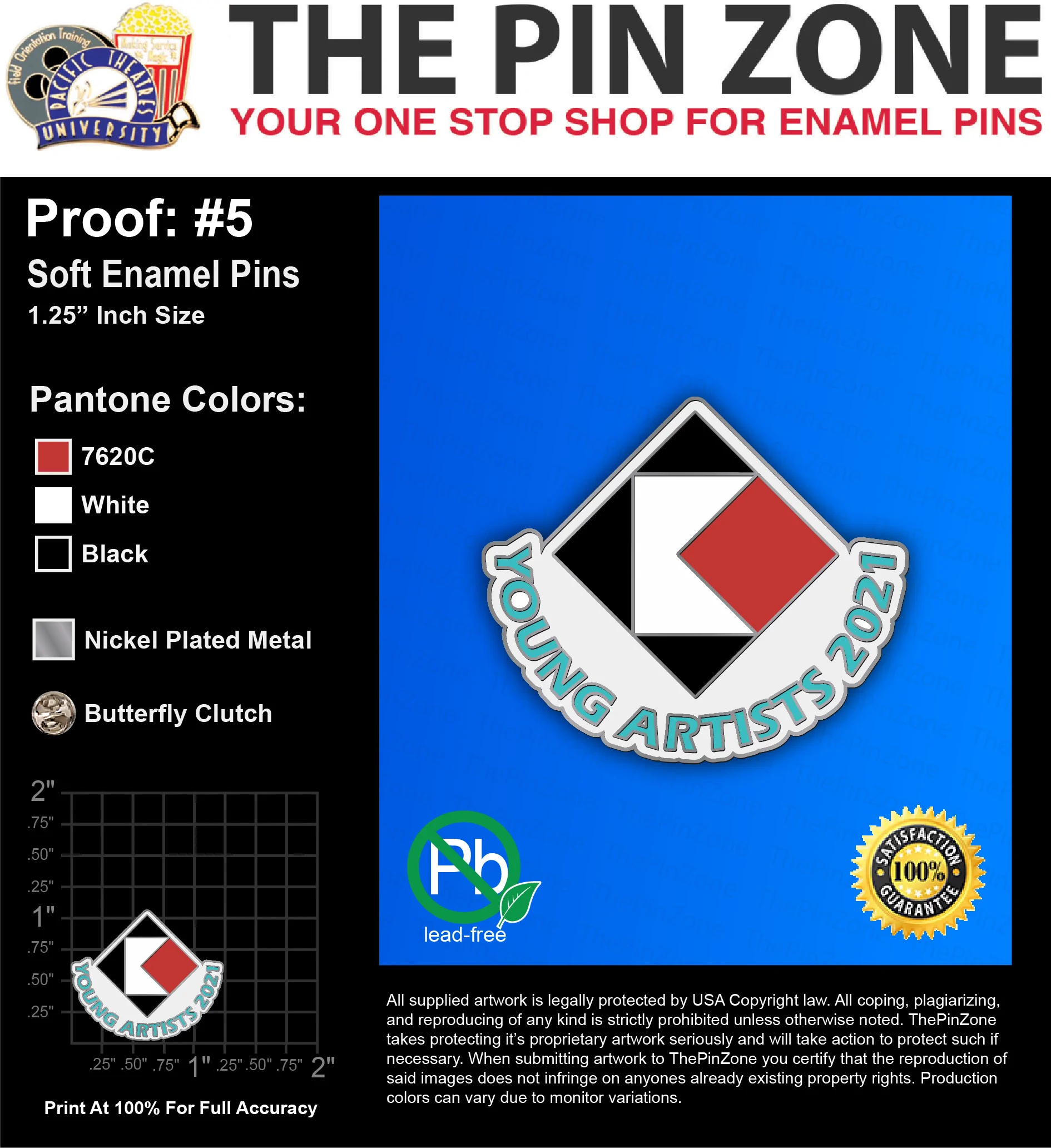 300 “YA 2021” LAPEL PINS: PROOF #5