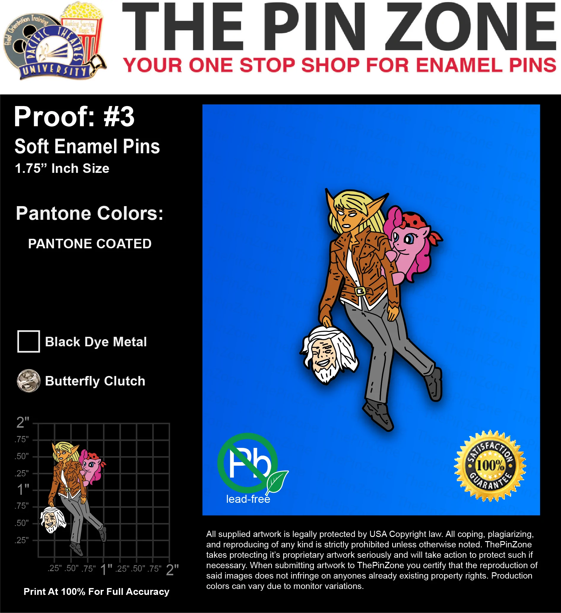 25 “ADAM K” LAPEL PINS: PROOF #3
