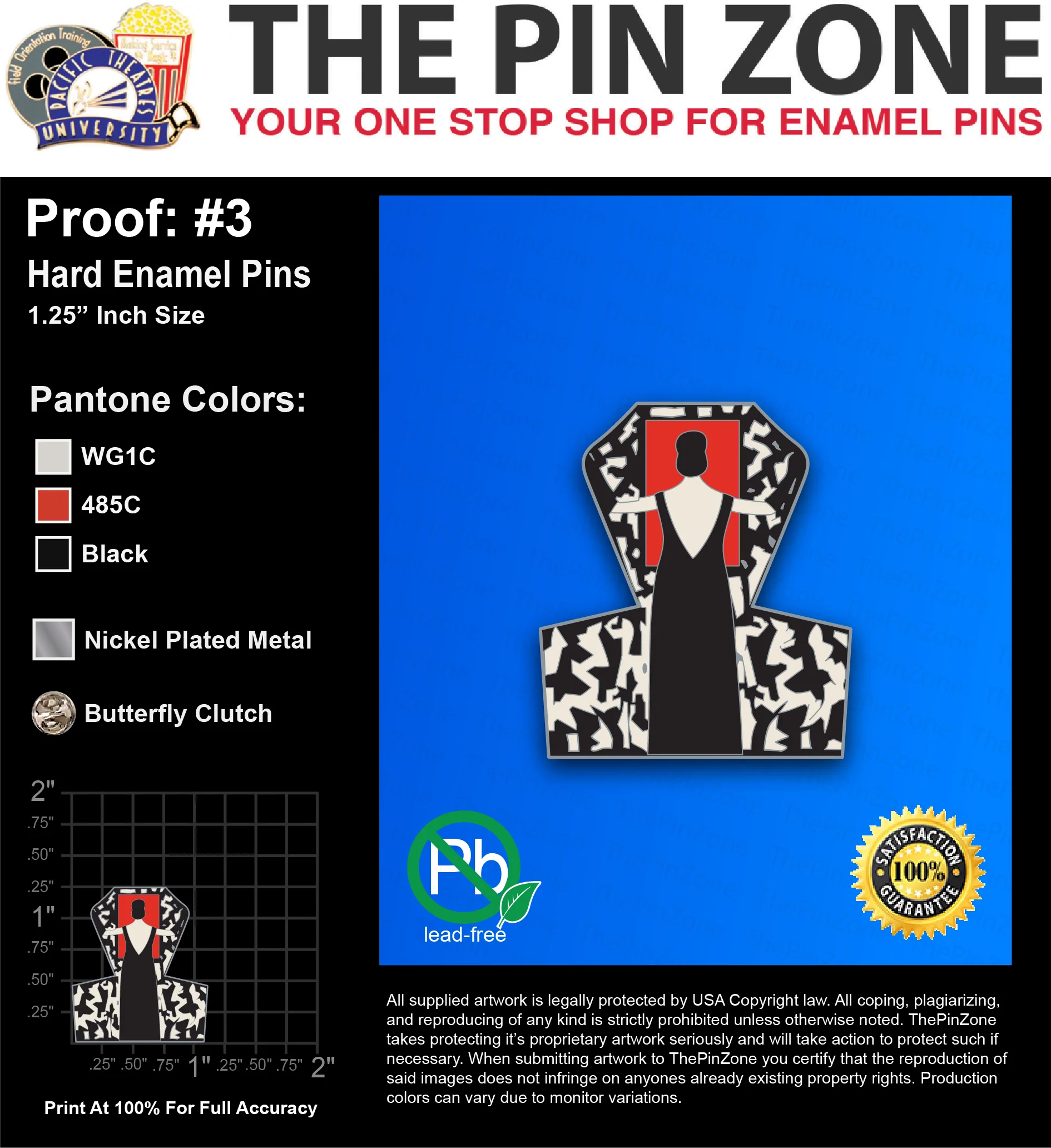200 “M. ECHEVE” LAPEL PINS: PROOF #1