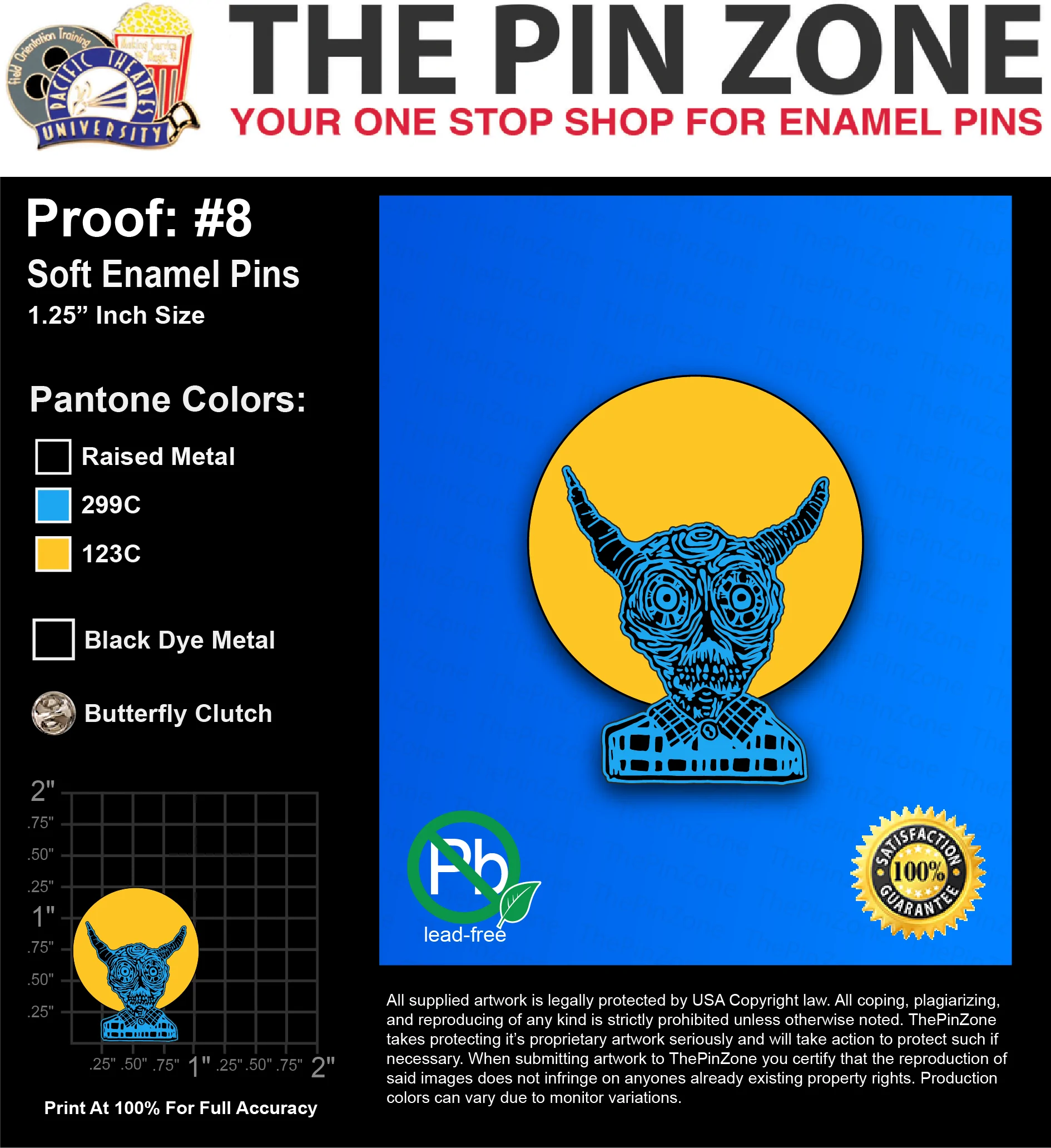 25 “STUDIO 7X7” LAPEL PINS: PROOF #8