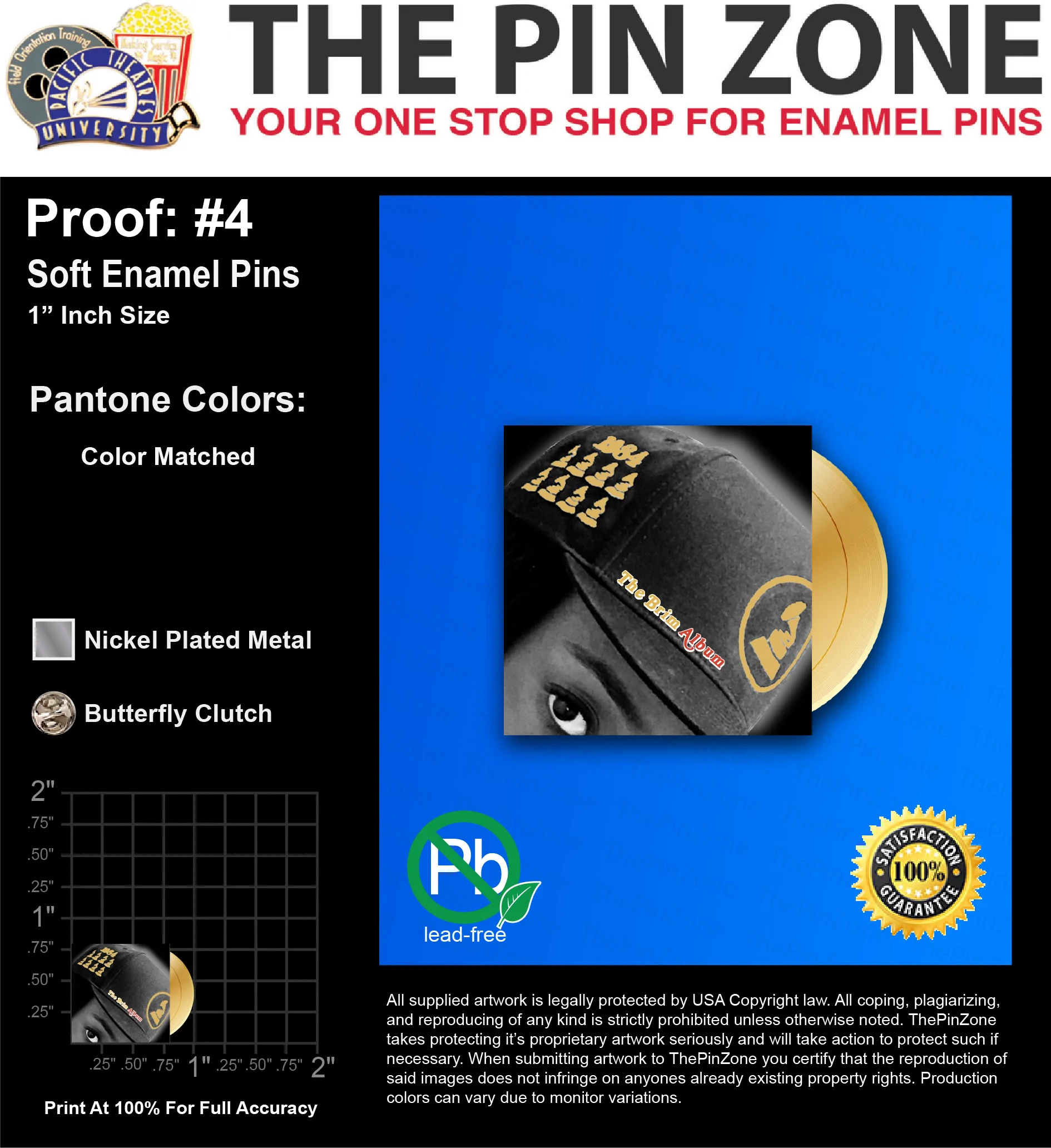 25 “CELASIA G” LAPEL PINS: PROOF #4
