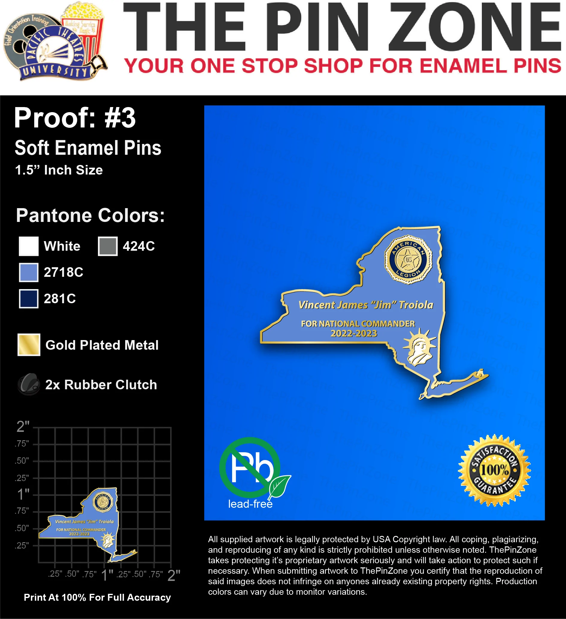 4500 “CTENY” LAPEL PINS: PROOF #3