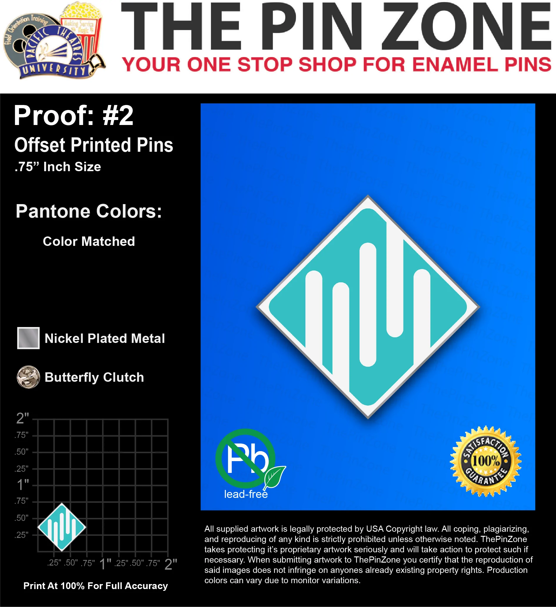 25 “ERIN W” LAPEL PINS: PROOF #2